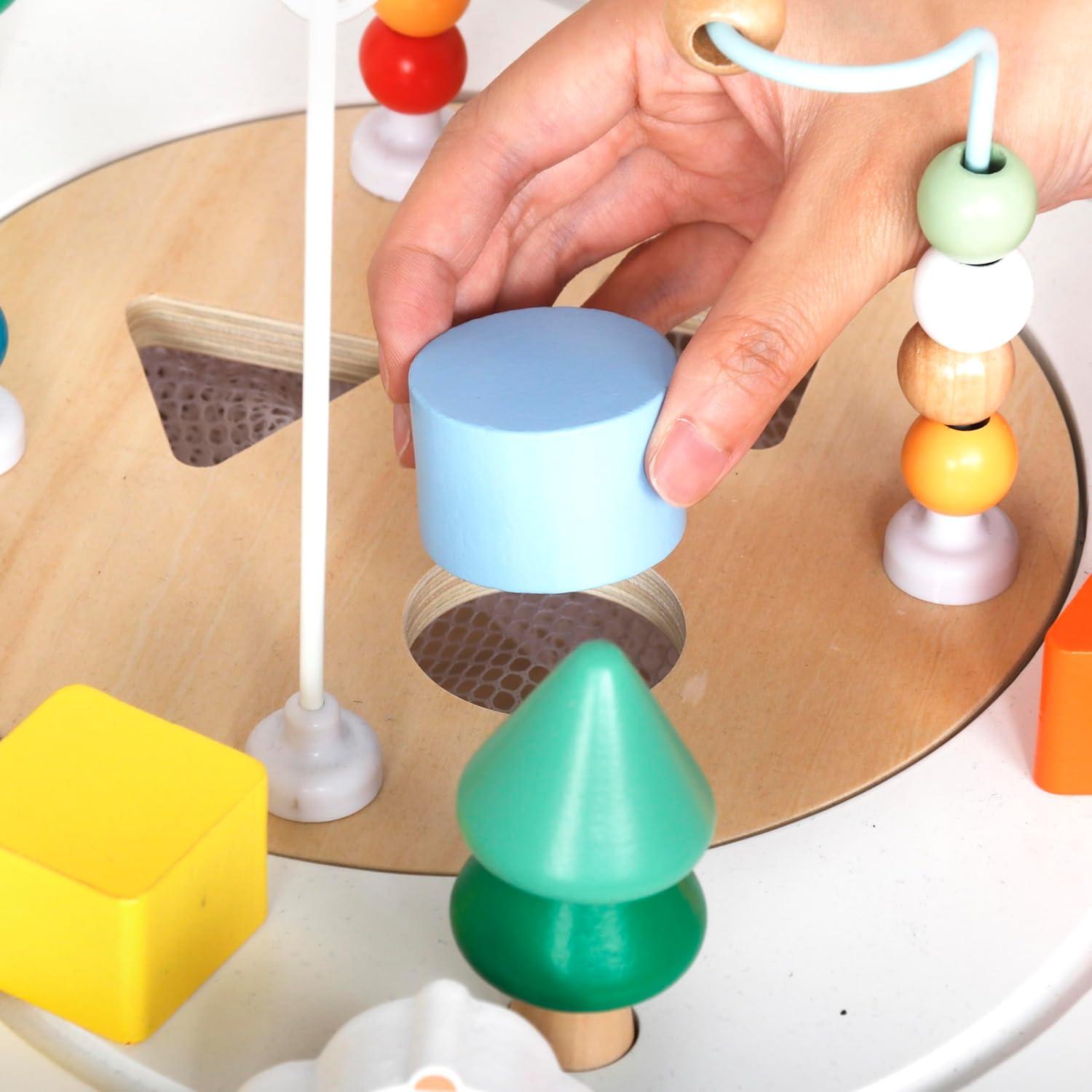 Mesa de Actividad de Madera Touch Us para Bebés 1-3 Años
