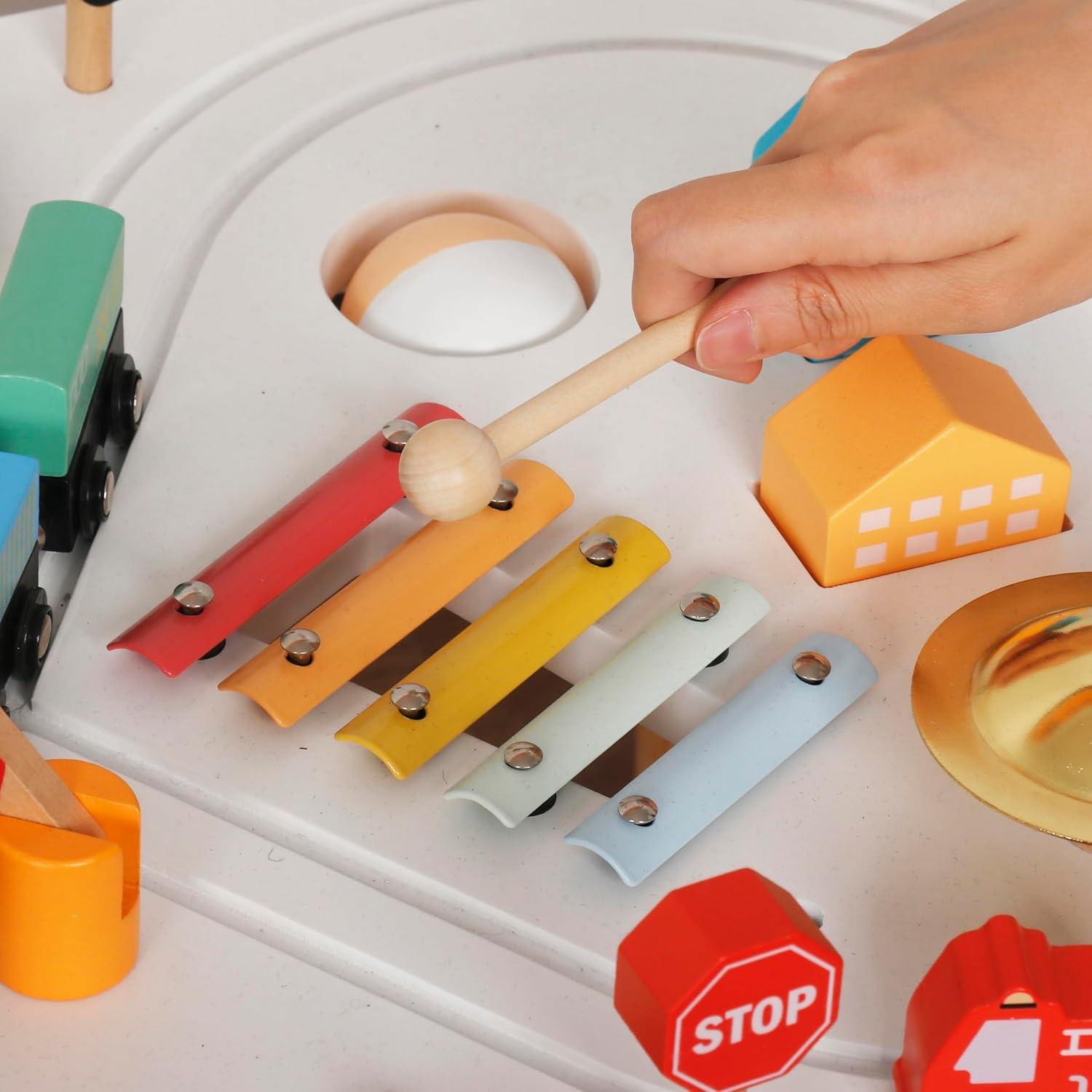 Mesa de Actividad de Madera Touch Us para Bebés 1-3 Años