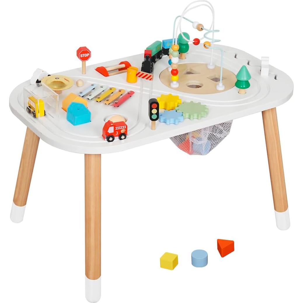 Mesa de Actividad de Madera Touch Us para Bebés 1-3 Años