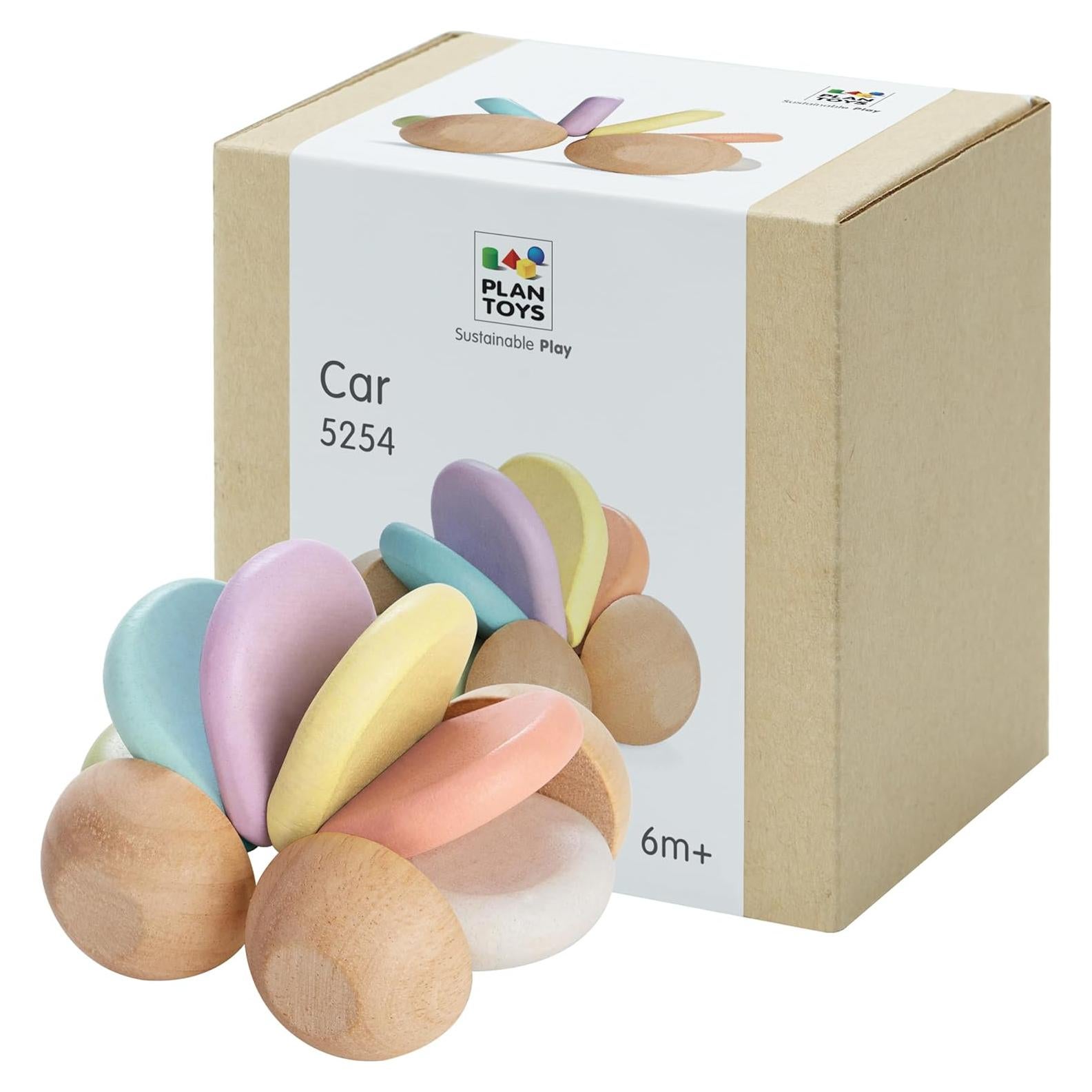 Carrito de Empuje de Madera Plantoys para Bebés 6+ Meses