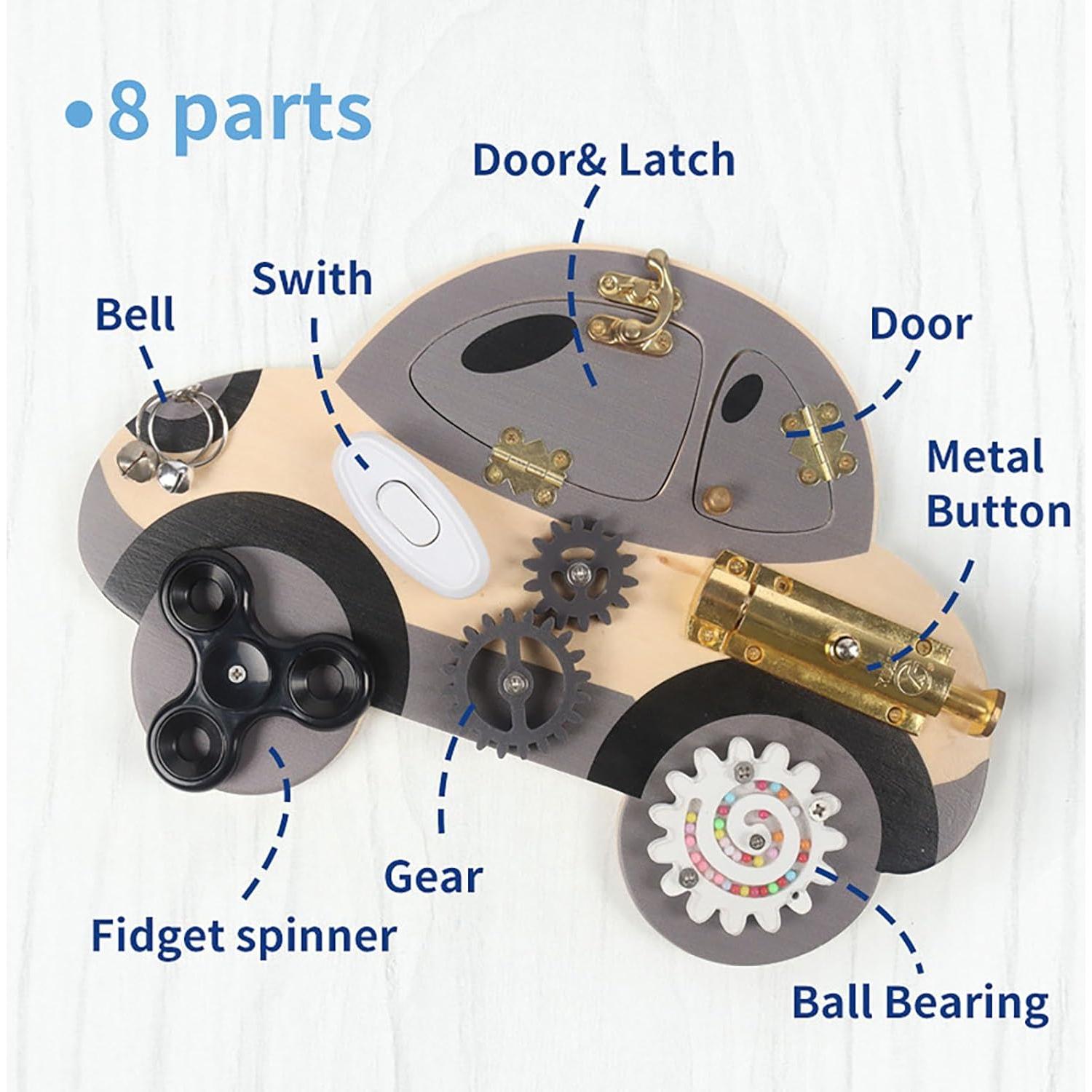 Tablero Ocupado Montessori ALaLatois Juguete de Madera 12x8cm