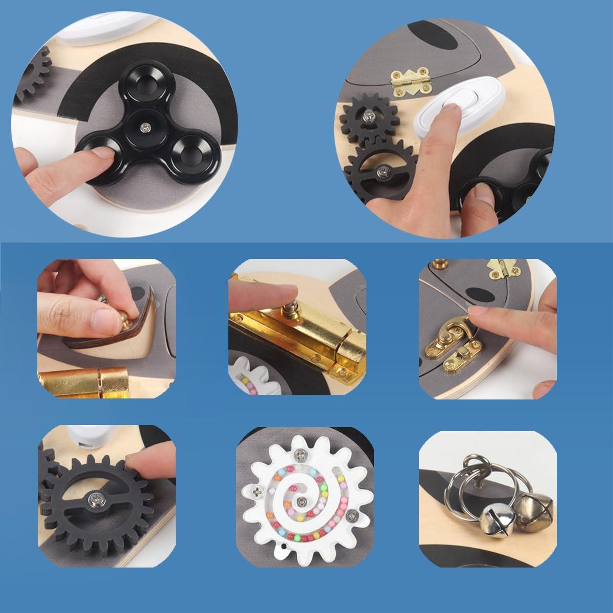 Tablero Ocupado Montessori ALaLatois Juguete de Madera 12x8cm