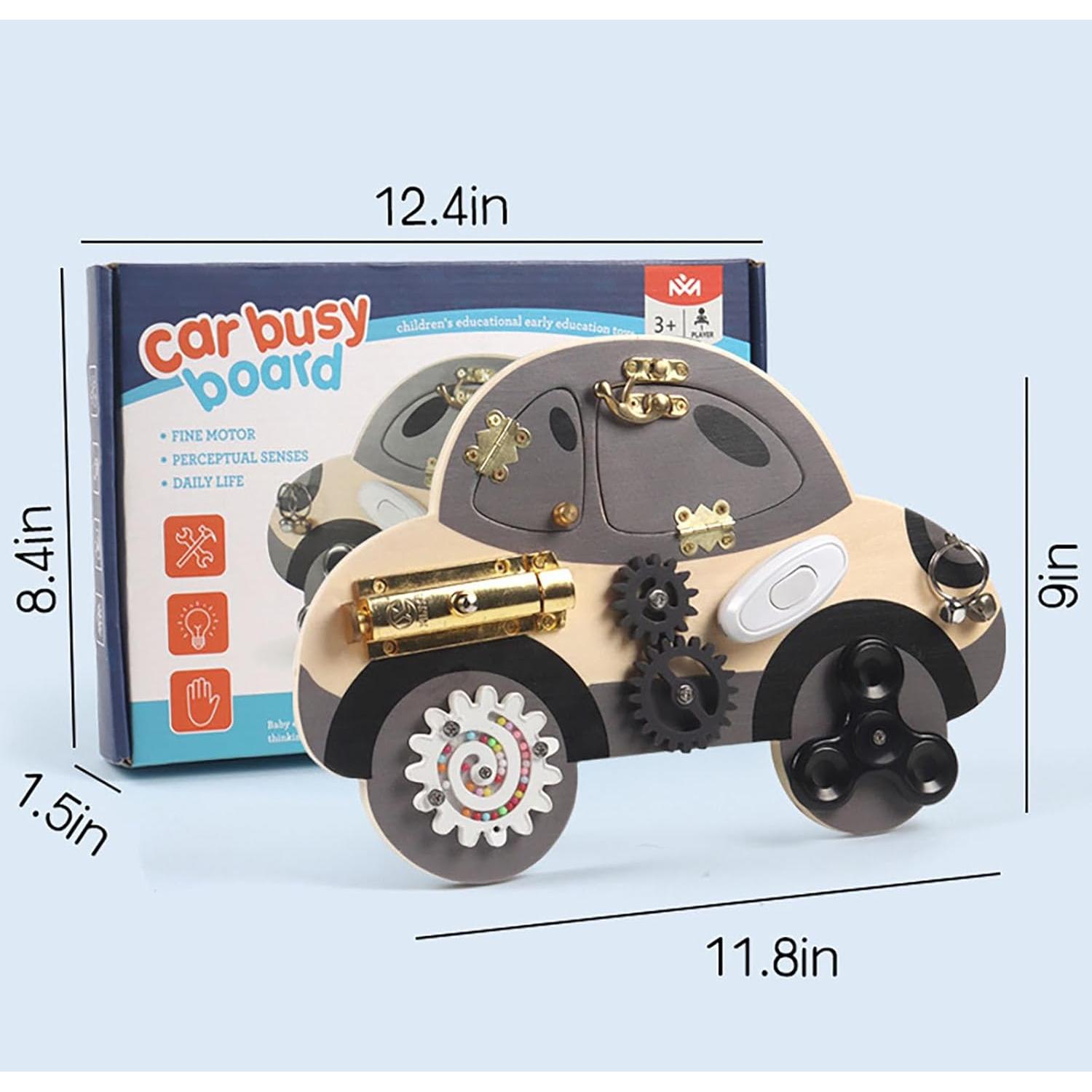 Tablero Ocupado Montessori ALaLatois Juguete de Madera 12x8cm
