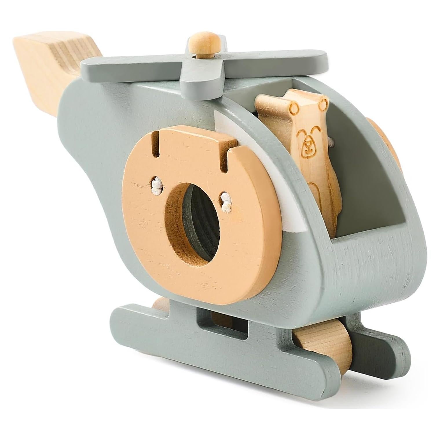 Avión de Madera EERKEOD para Niños - Juguete Montessori 12x4.5x8cm