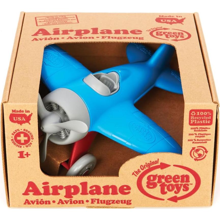 Avión de Juguete Green Toys - Azul, 100% Reciclado, Seguro