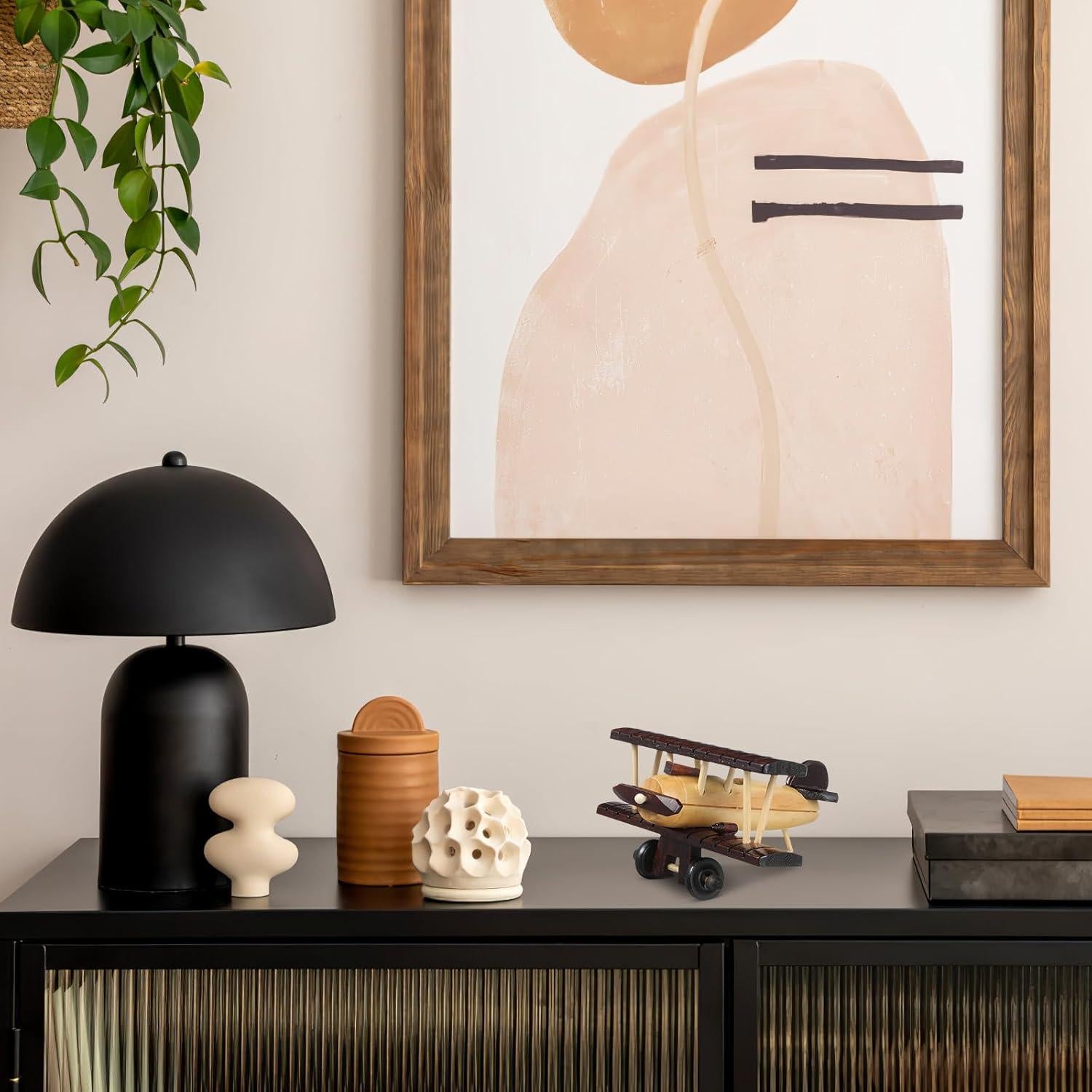 Avión de Madera Vintage DECHOUS 15x14x7 cm Juguete Decorativo