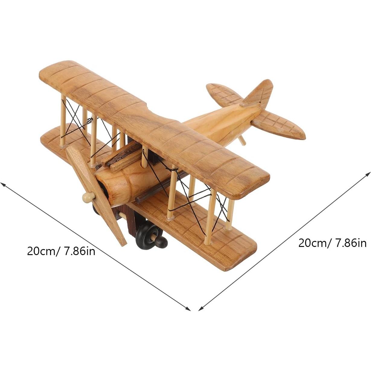 Modelo de Avión de Madera MAGICLULU Vintage 3D 20x20x10cm