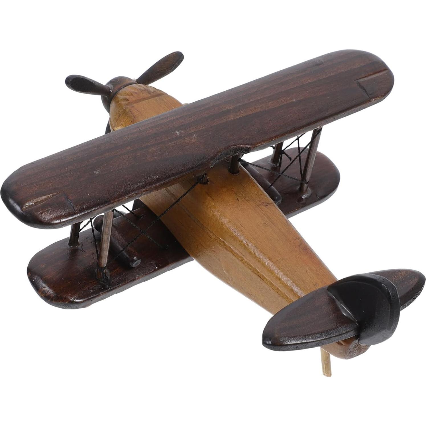 Modelo de Avión de Madera MAGICLULU Vintage 3D 20x20x10cm
