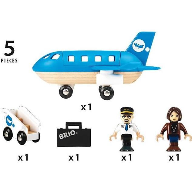 Avión de Madera BRIO 33306 | Juguete Creativo 5 Piezas