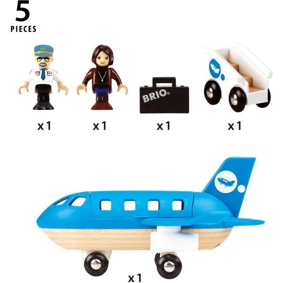 Avión de Madera BRIO 33306 | Juguete Creativo 5 Piezas