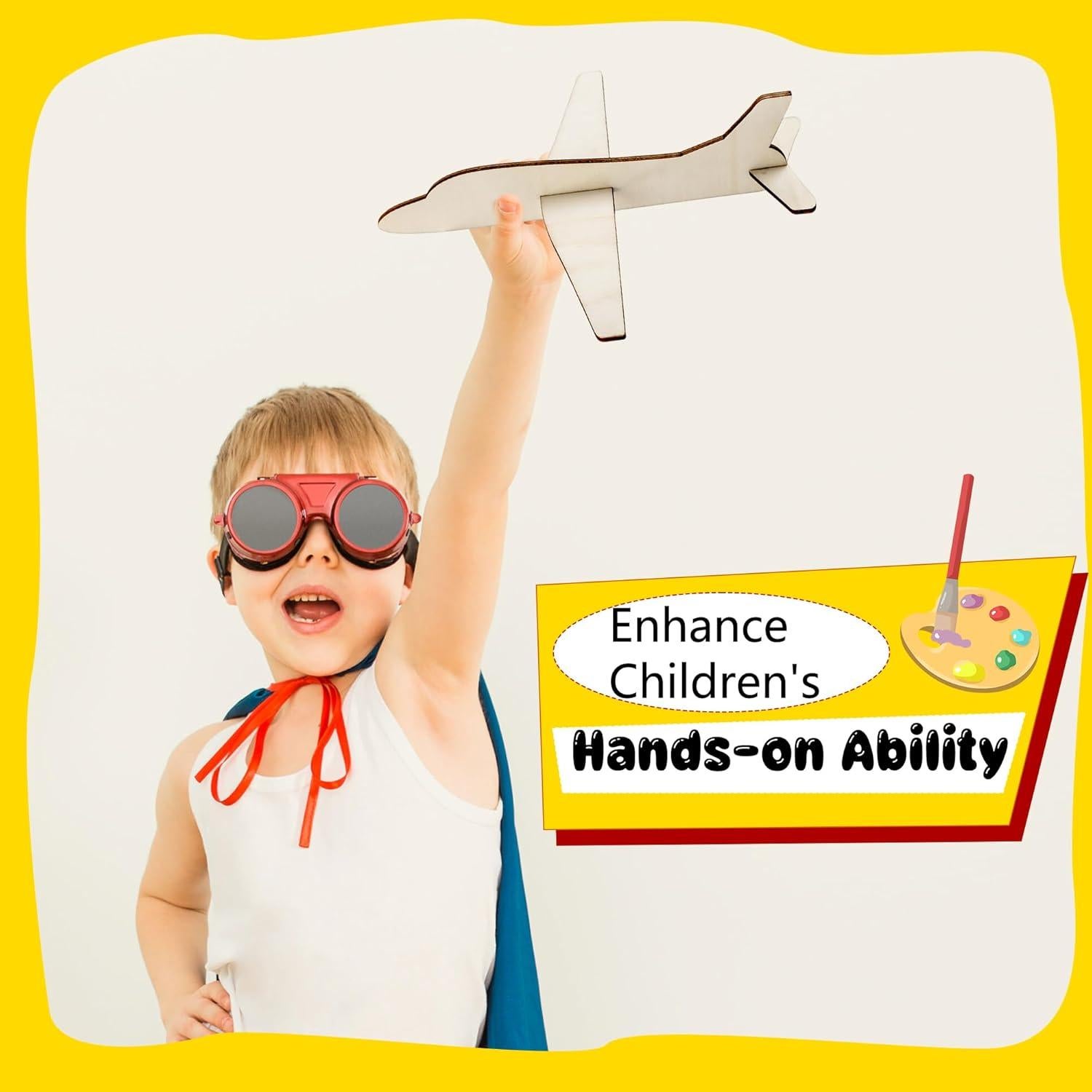 Kit de Modelos de Avión de Madera Feradny - 24 Piezas DIY