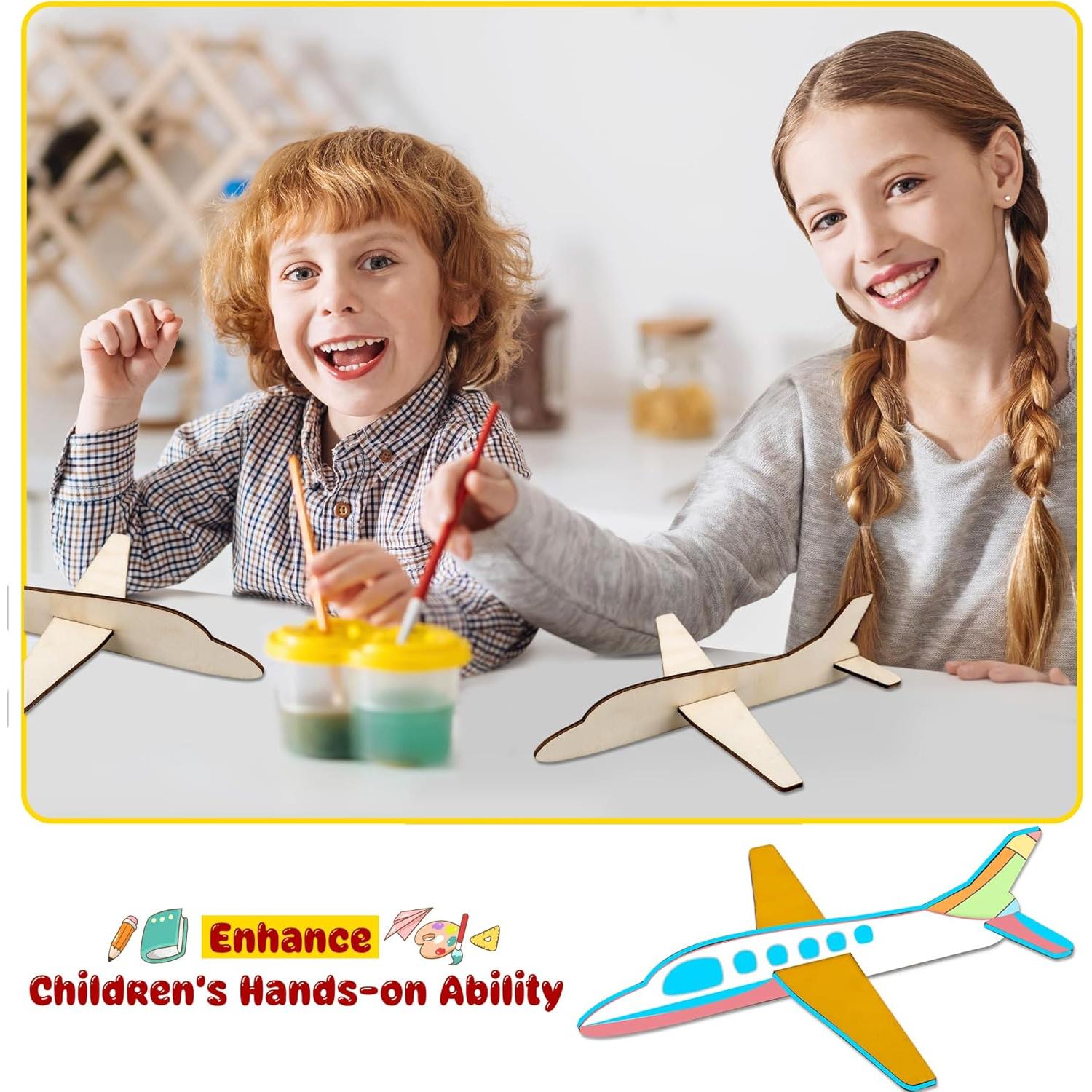 Kit de Modelos de Avión de Madera Feradny - 24 Piezas DIY