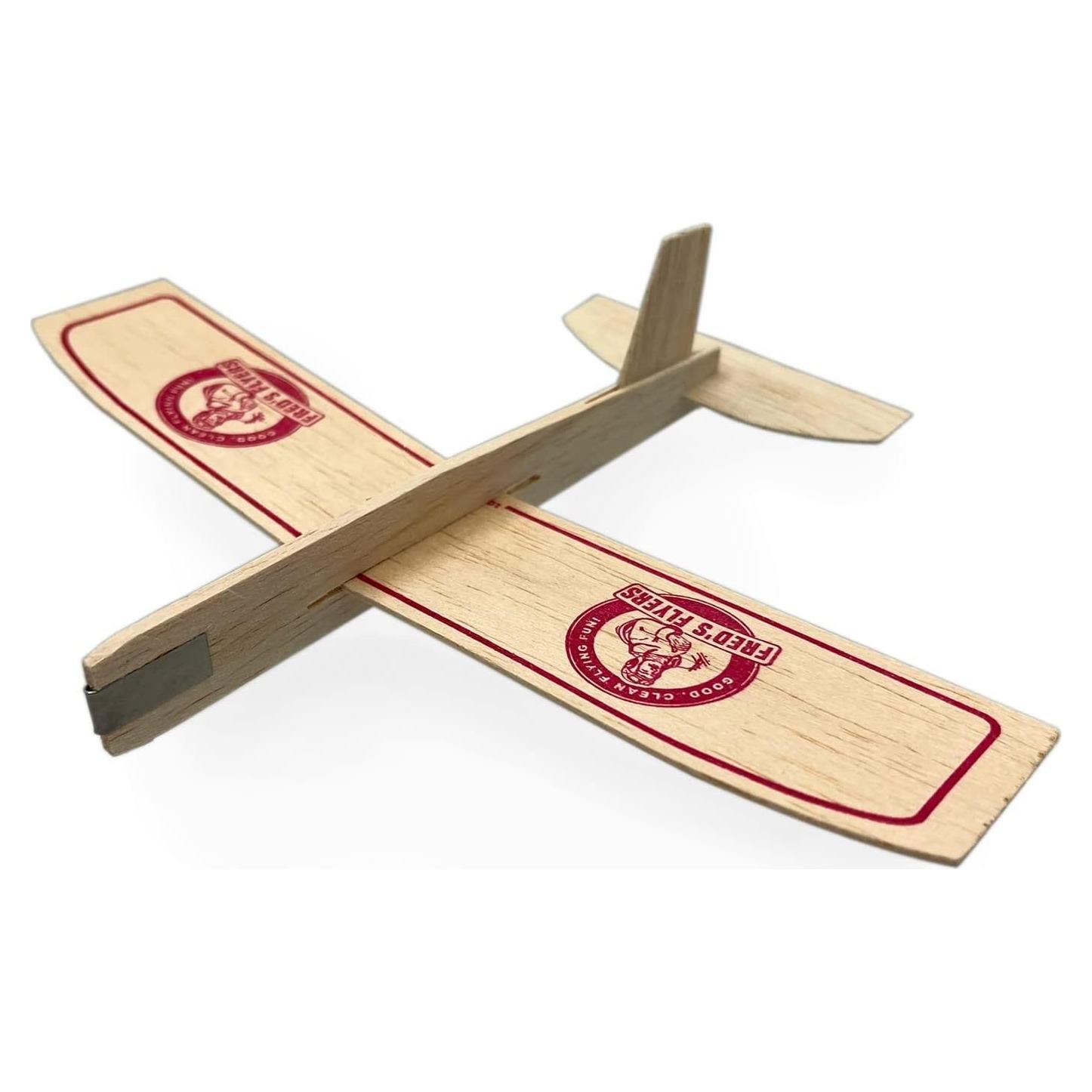 Planeadores de Madera de Balsa Fred - Paquete de 5 - Hecho en EE. UU.