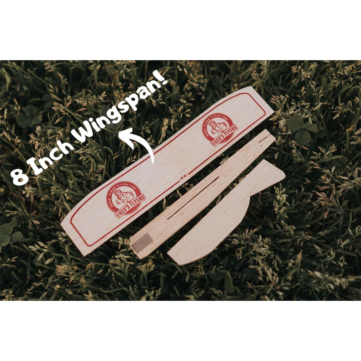 Planeadores de Madera de Balsa Fred - Paquete de 5 - Hecho en EE. UU.