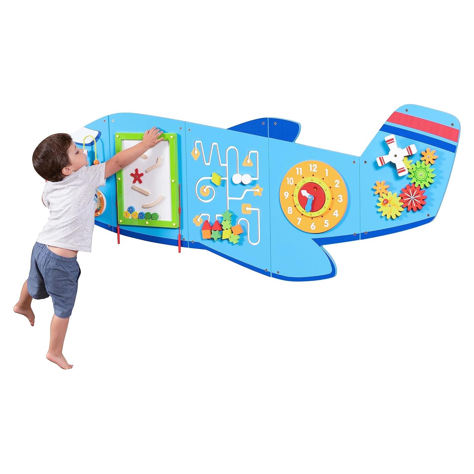 Paneles de Actividad de Avión SPARK & WOW - 6 Actividades - Juguete Sensorial Montessori 18m+