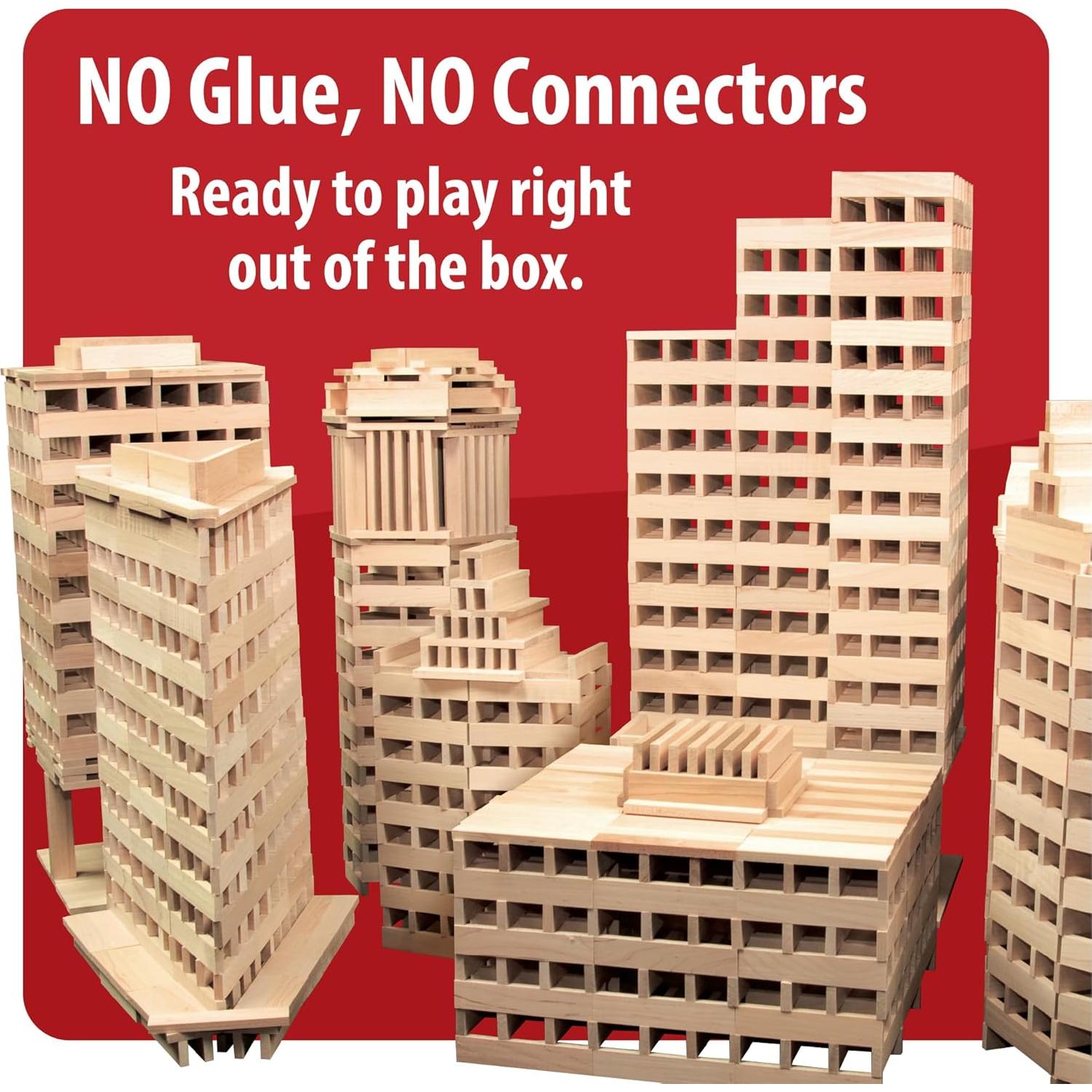 Juego de Bloques de Madera MindWare KEVA 800 - Set de Construcción 3D