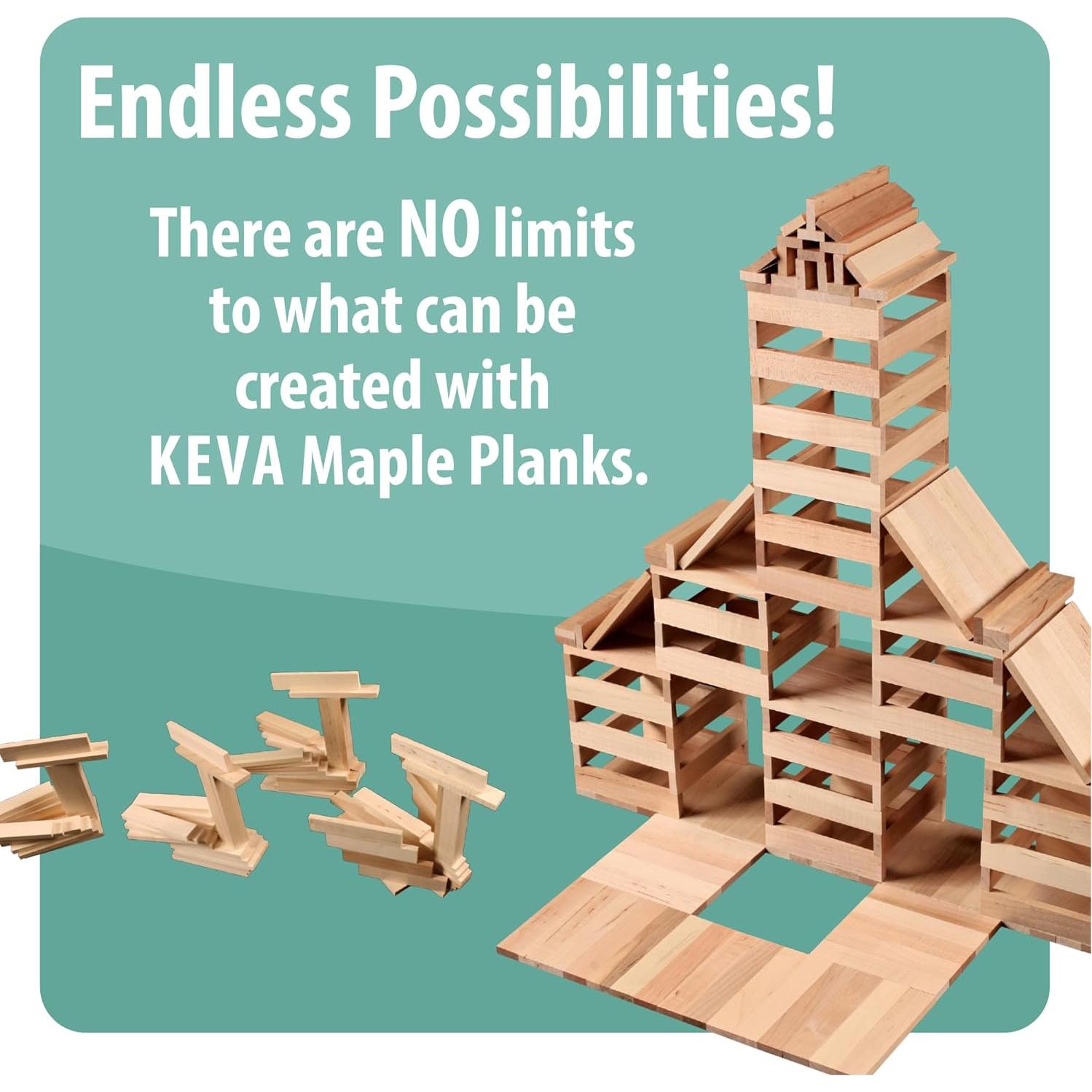 Juego de Bloques de Madera MindWare KEVA 800 - Set de Construcción 3D