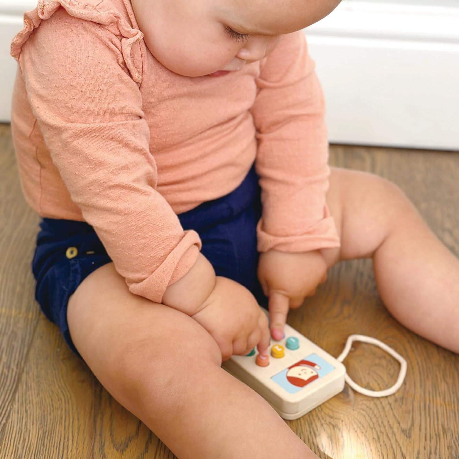 Teléfono Móvil de Madera Mentari - Juguete Educativo 6.3x2.5x11cm