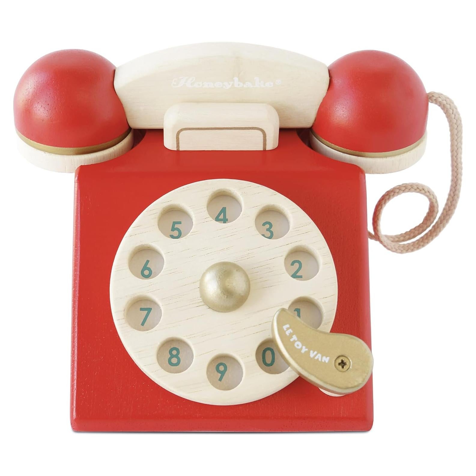 Teléfono de Madera Vintage Le Toy Van para Juego de Roles - 14.2x15.5 cm