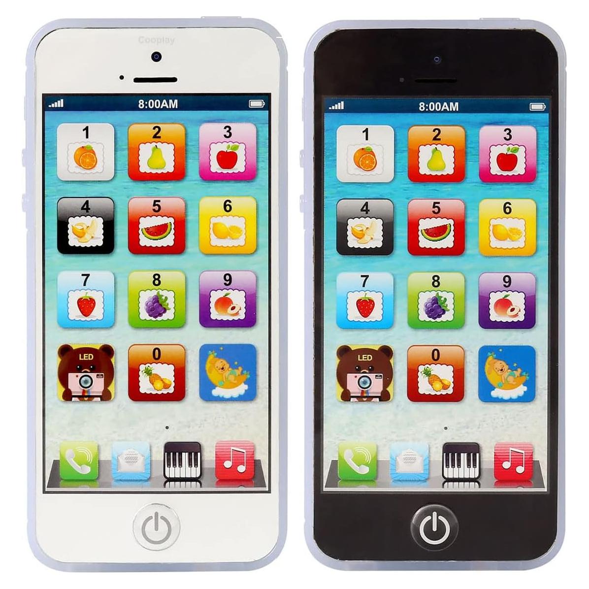 Juguete Teléfono Móvil Simulado Sujosa Negro o Blanco 17.3cm