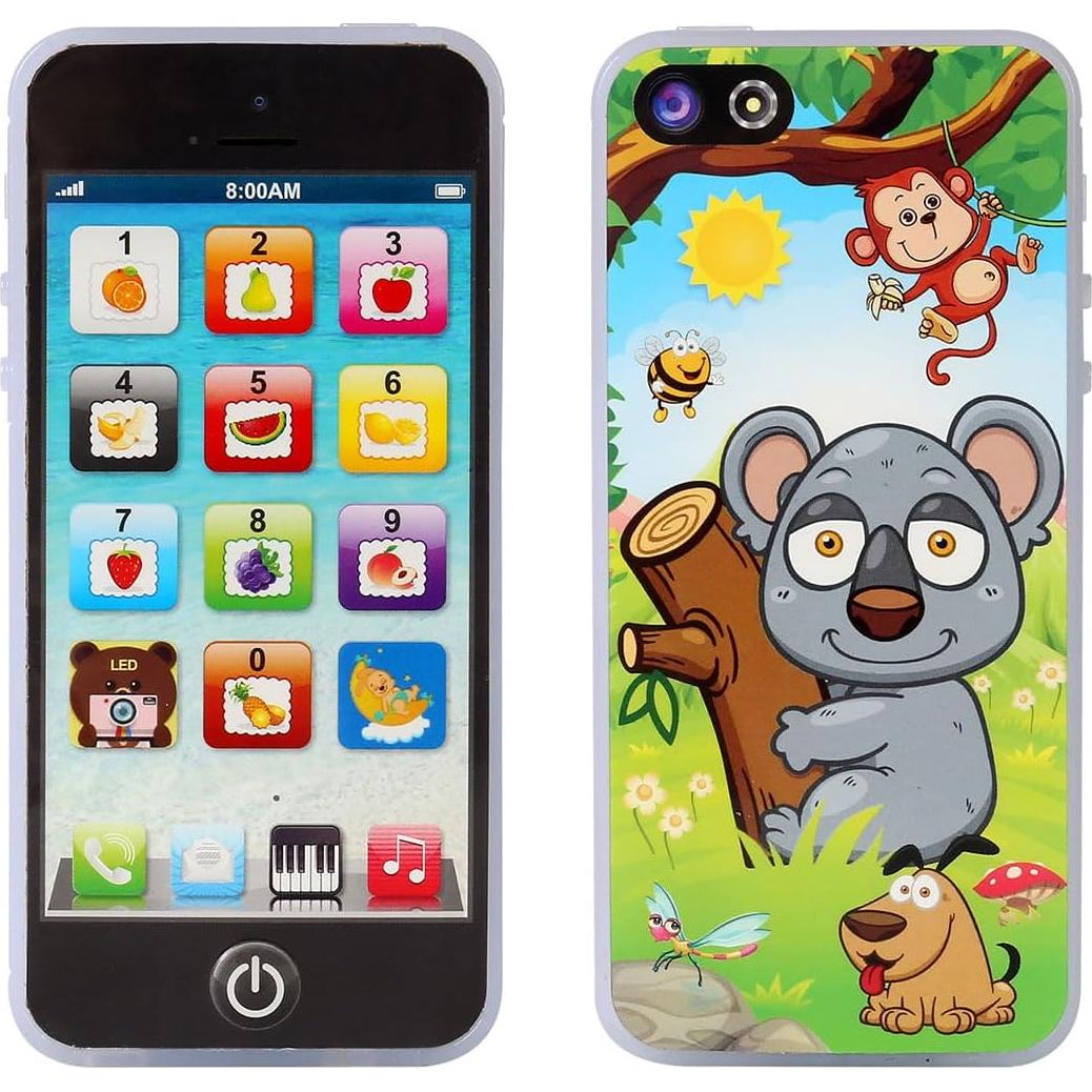 Juguete Teléfono Móvil Simulado Sujosa Negro o Blanco 17.3cm