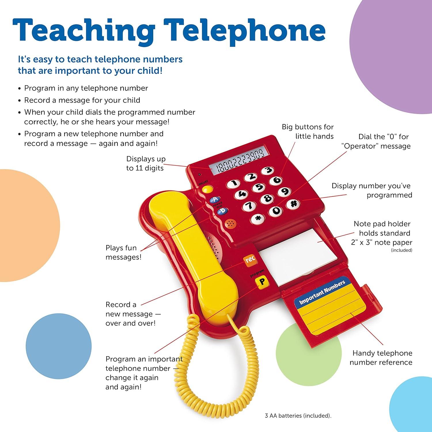 Teléfono Educativo Learning Resources - Juguete 30.48 cm