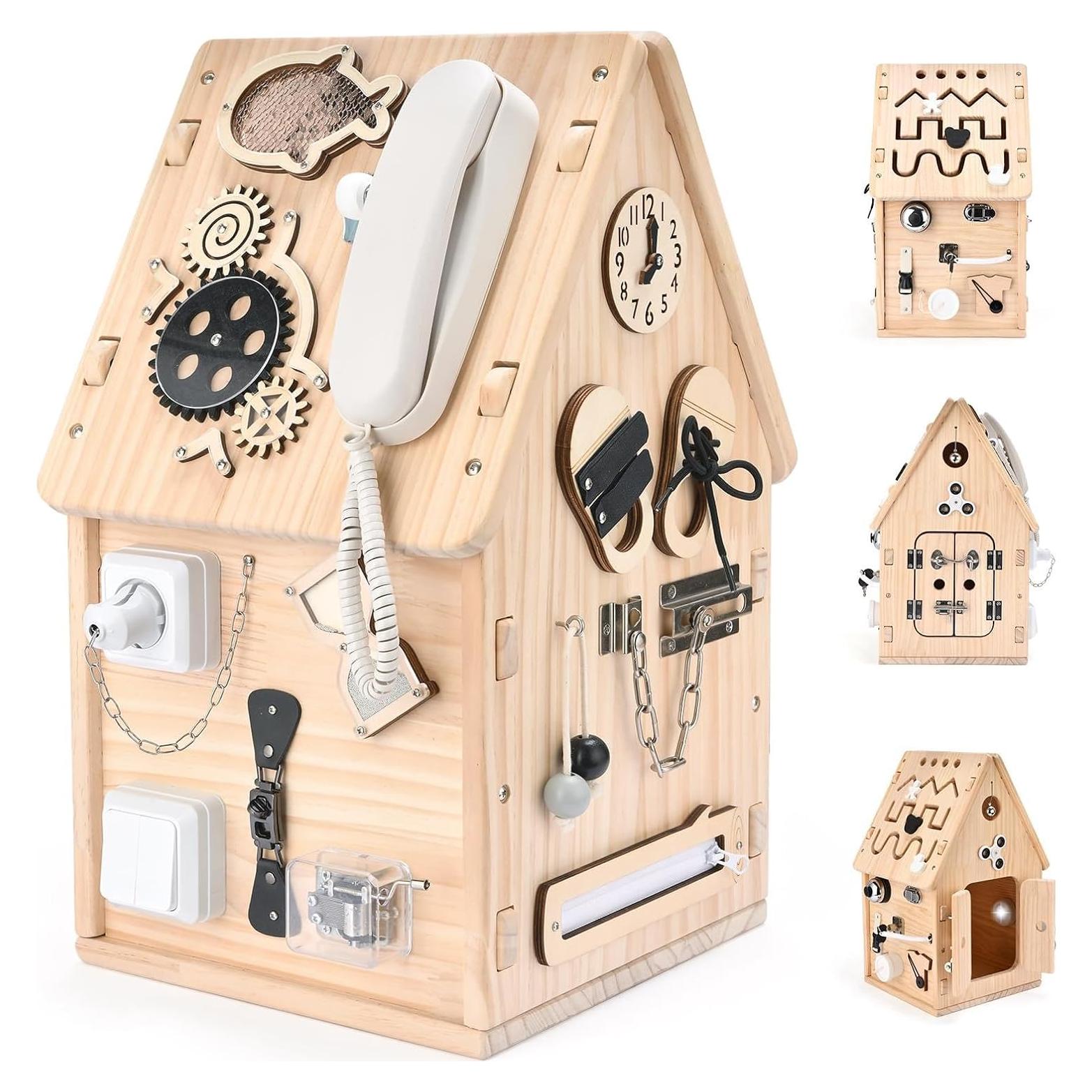 Casa Ocupada de Madera Montessori Potatomato - Juguete Educativo