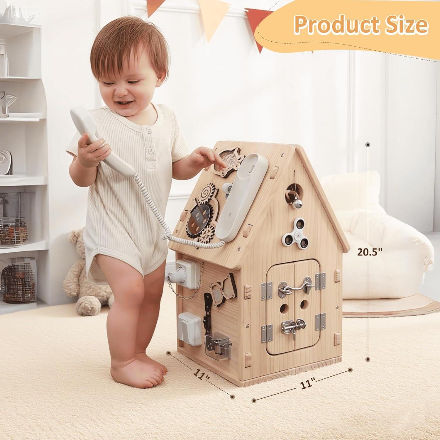 Casa Ocupada de Madera Montessori Potatomato - Juguete Educativo