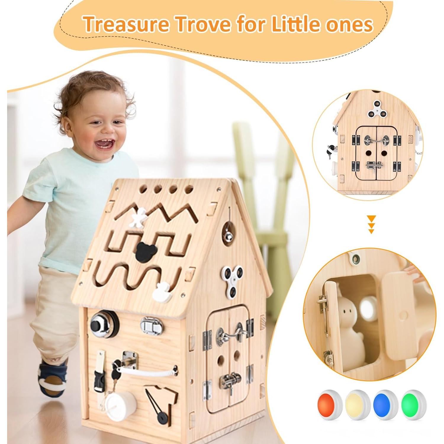 Casa Ocupada de Madera Montessori Potatomato - Juguete Educativo