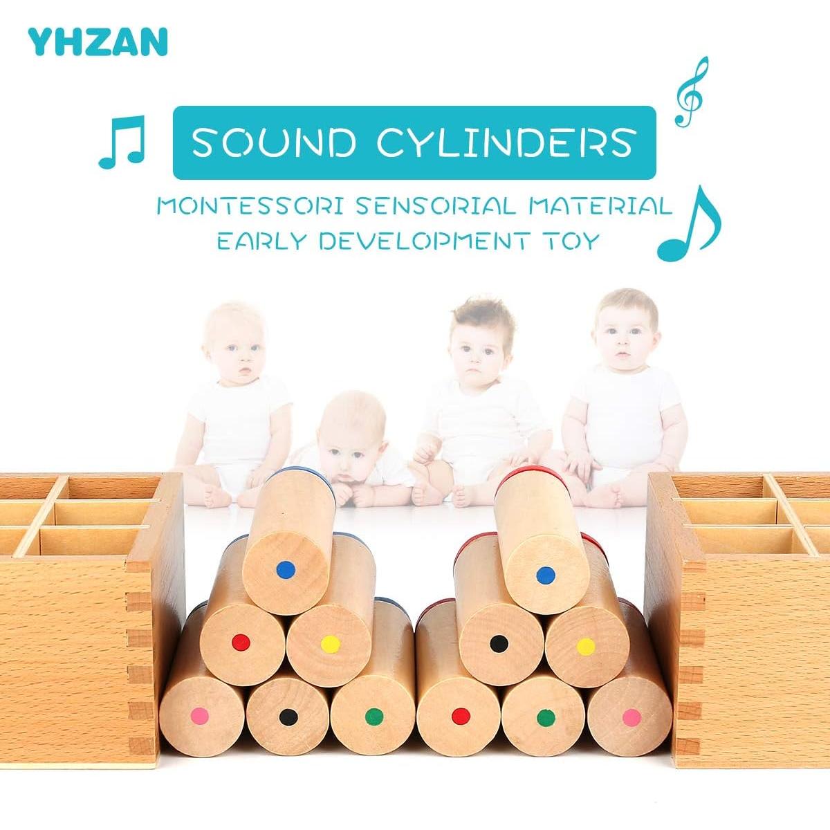 Juego de Cilindros de Sonido Montessori Yanhan - 6 Piezas