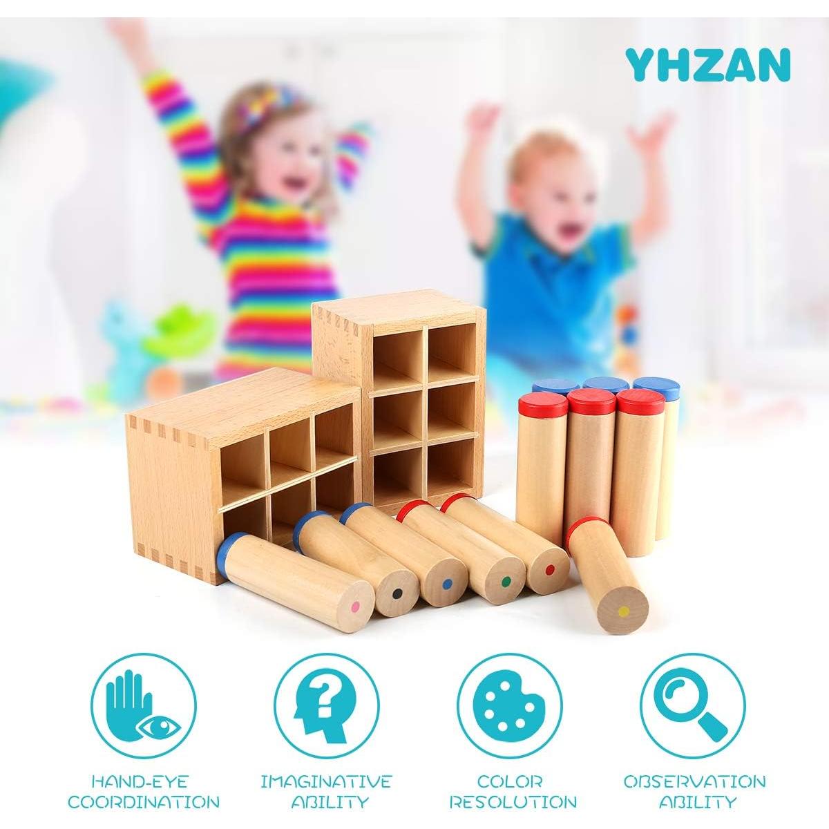 Juego de Cilindros de Sonido Montessori Yanhan - 6 Piezas