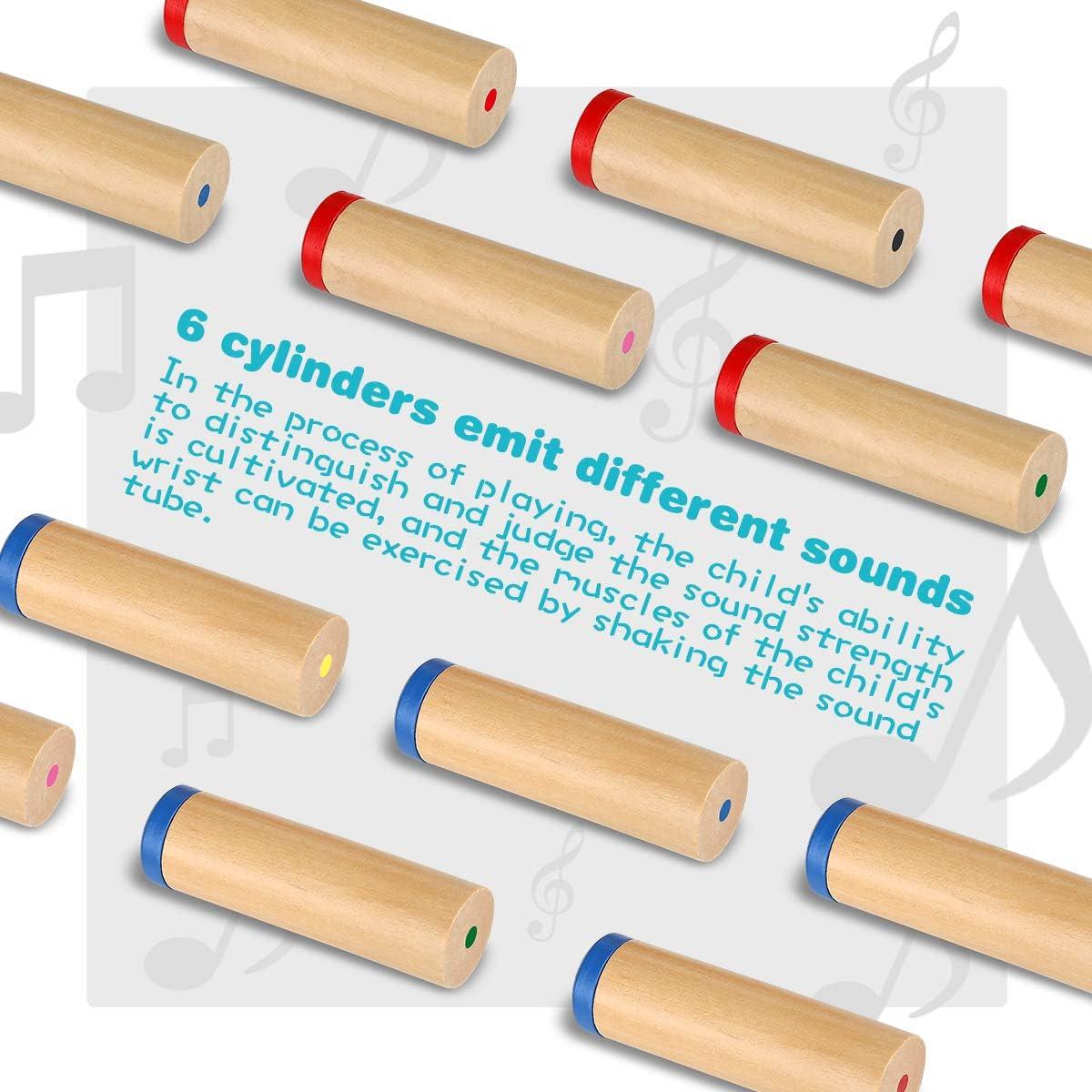Juego de Cilindros de Sonido Montessori Yanhan - 6 Piezas