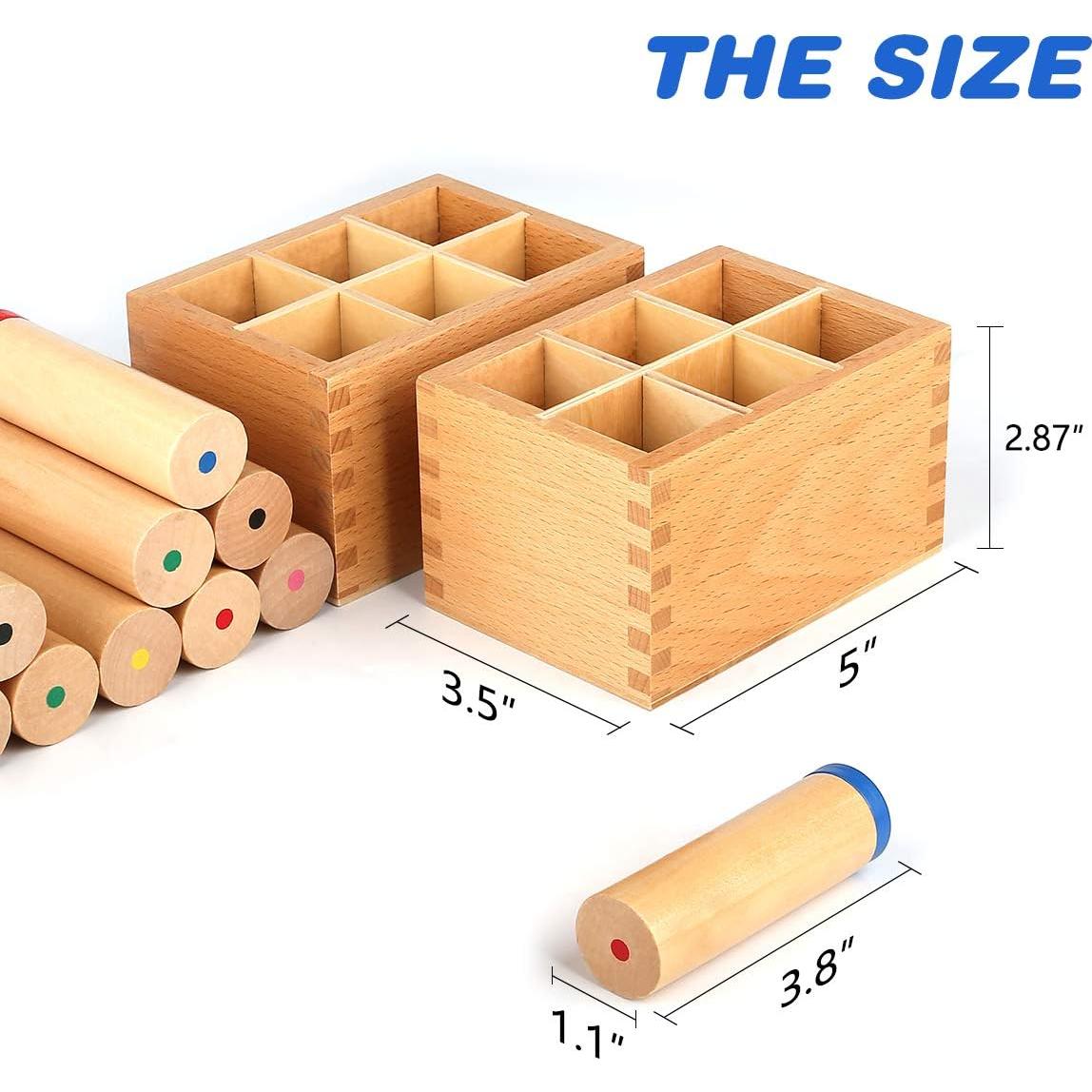 Juego de Cilindros de Sonido Montessori Yanhan - 6 Piezas