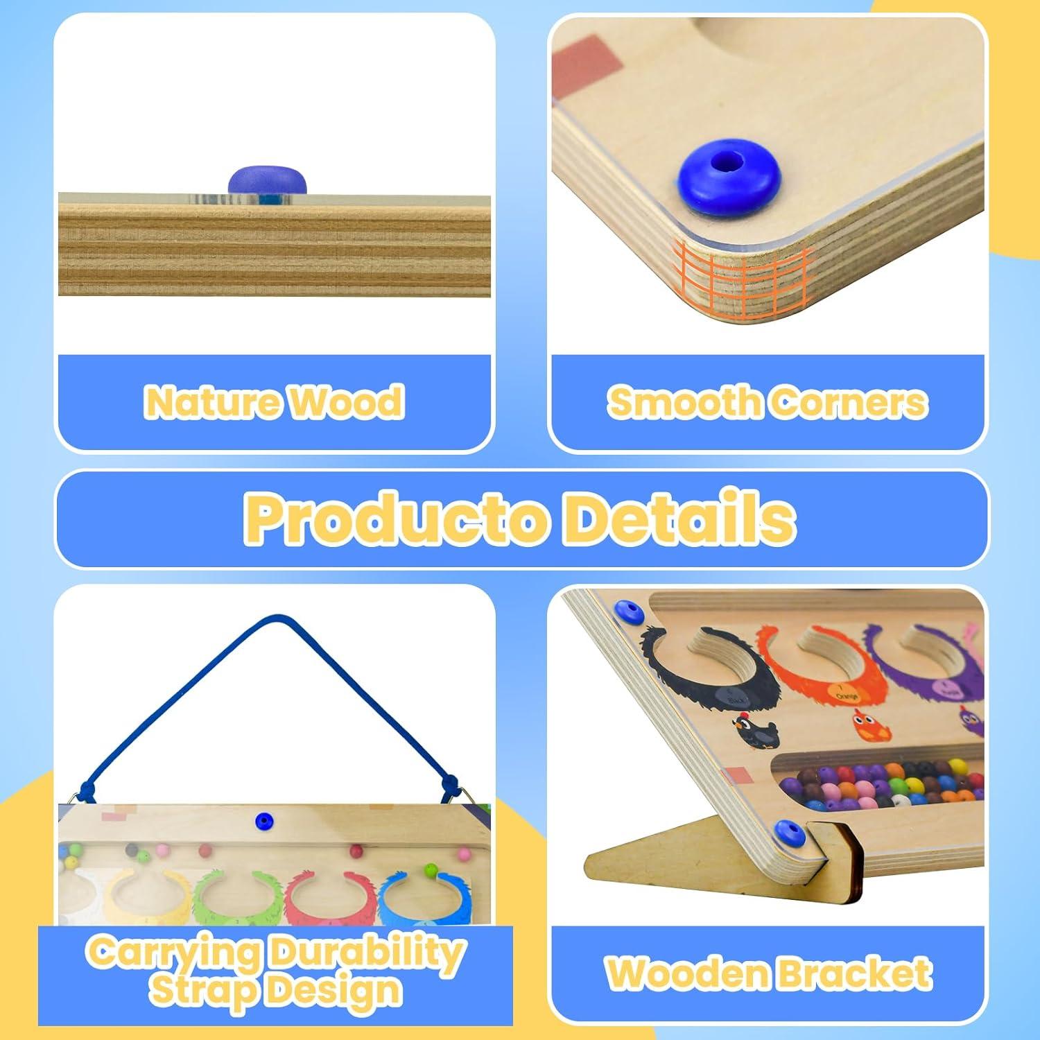 Laberinto Magnético de Colores y Números Raovcus para Ancianos