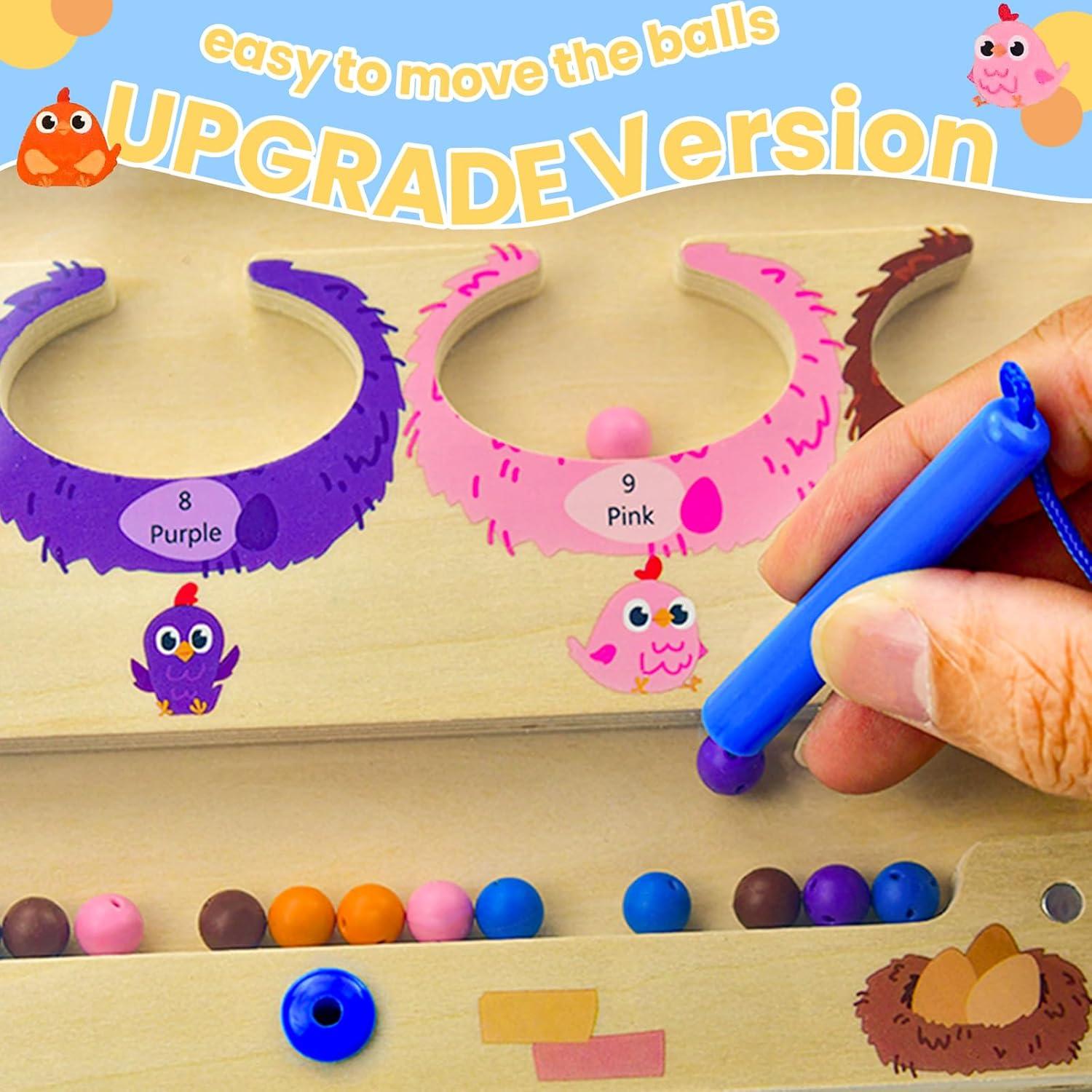 Laberinto Magnético de Colores y Números Raovcus para Ancianos