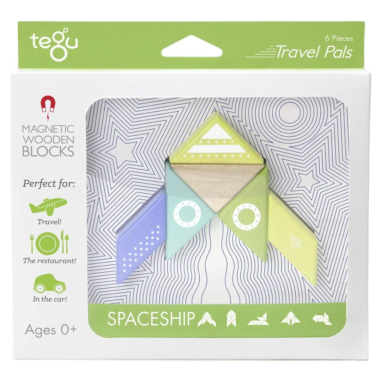 Juego de Bloques Magnéticos Tegu Nave Espacial 6 Piezas