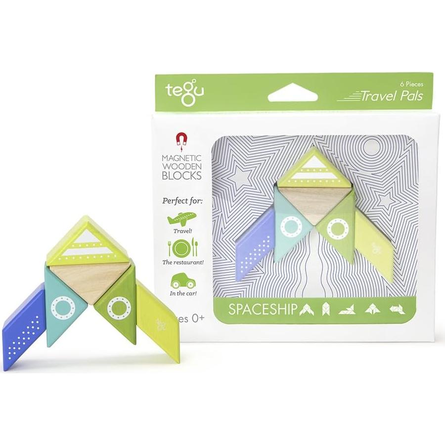 Juego de Bloques Magnéticos Tegu Nave Espacial 6 Piezas