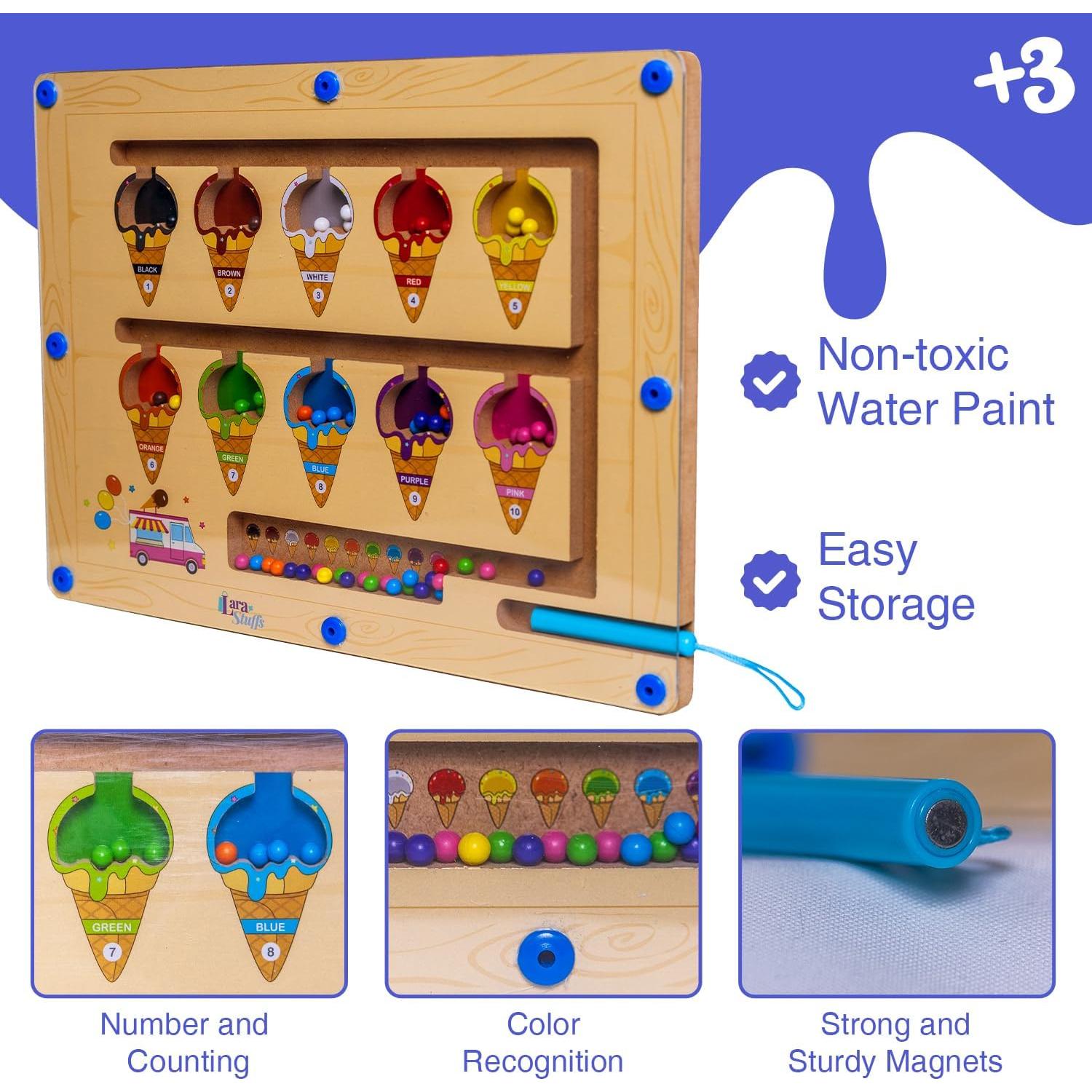 Rompecabezas Magnético Montessori de Madera 29x29 cm - Juguete Educativo