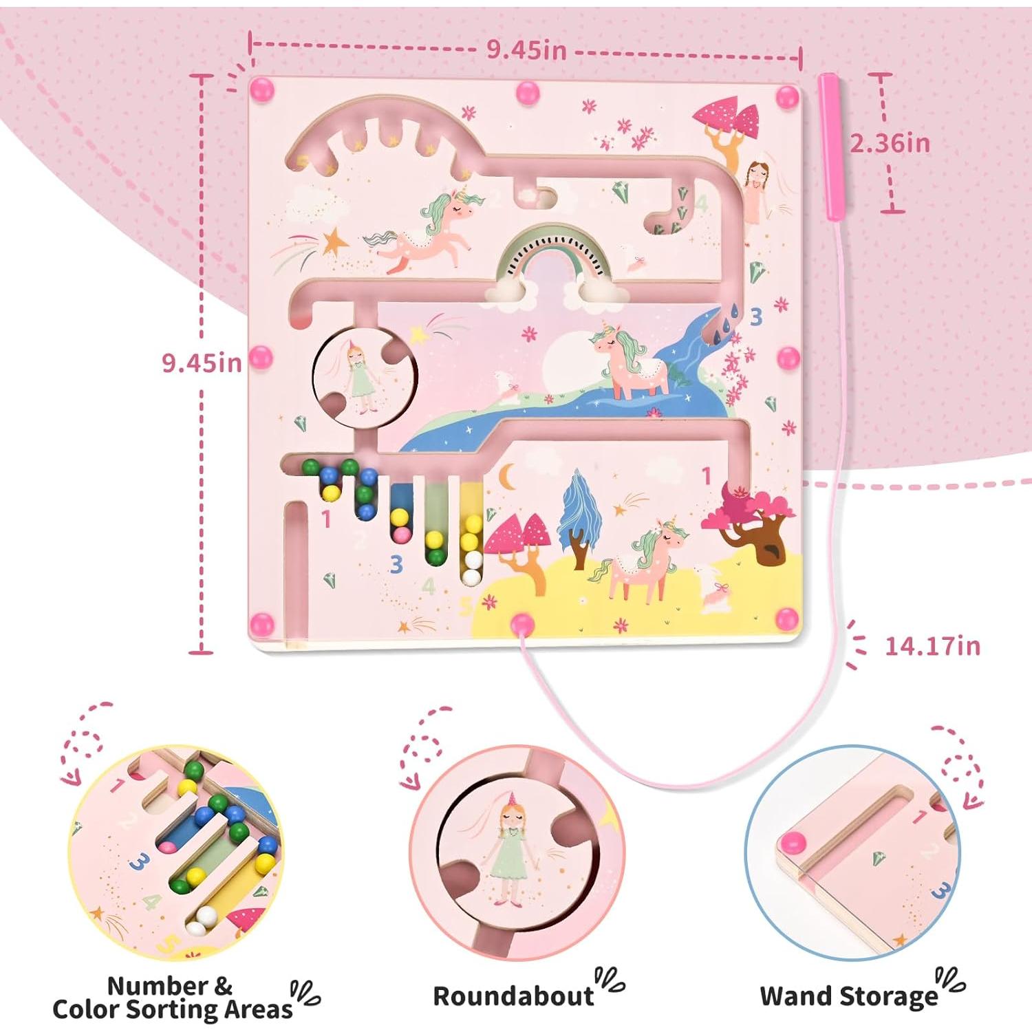 Juguete Laberinto Magnético Unicornio Yierchoo 24x24cm