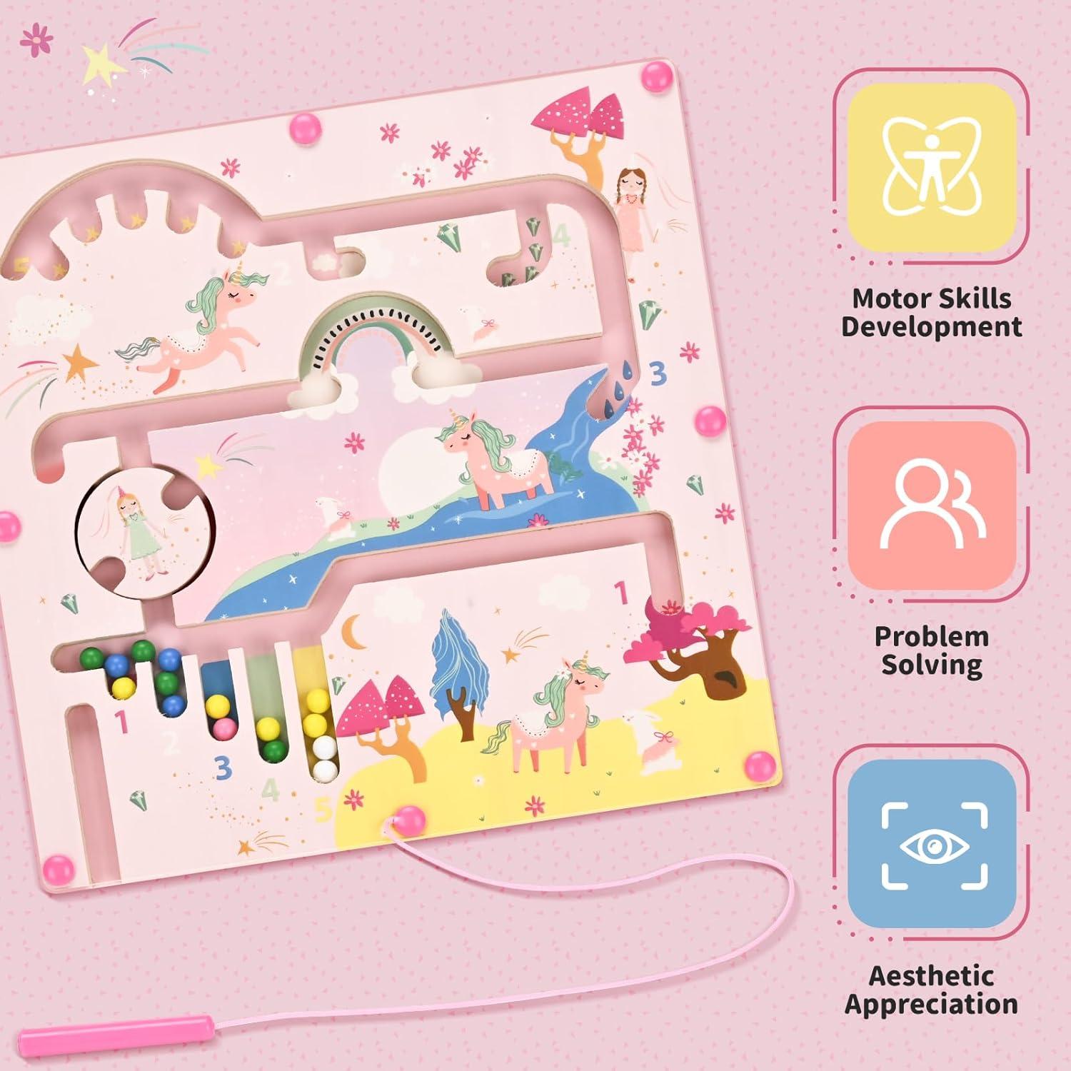 Juguete Laberinto Magnético Unicornio Yierchoo 24x24cm