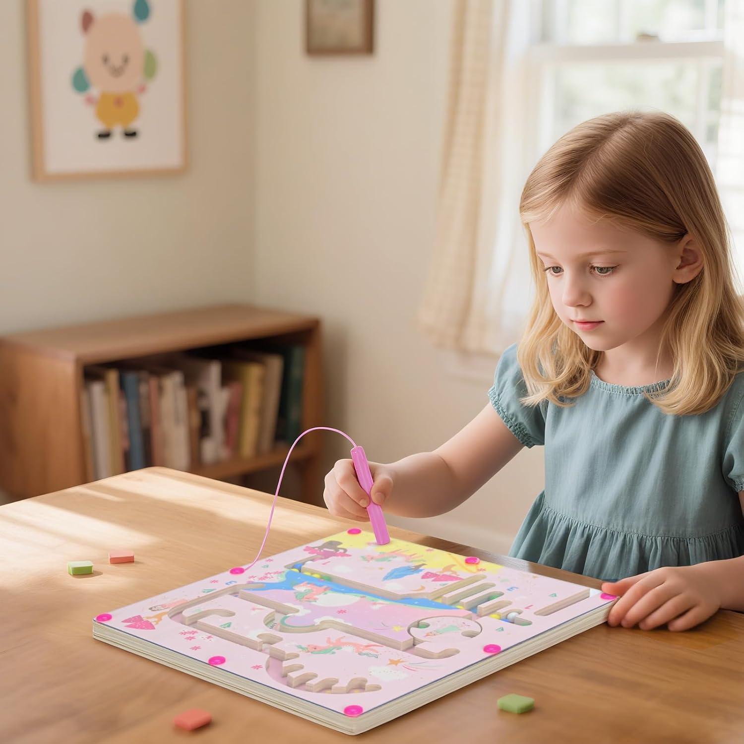 Juguete Laberinto Magnético Unicornio Yierchoo 24x24cm