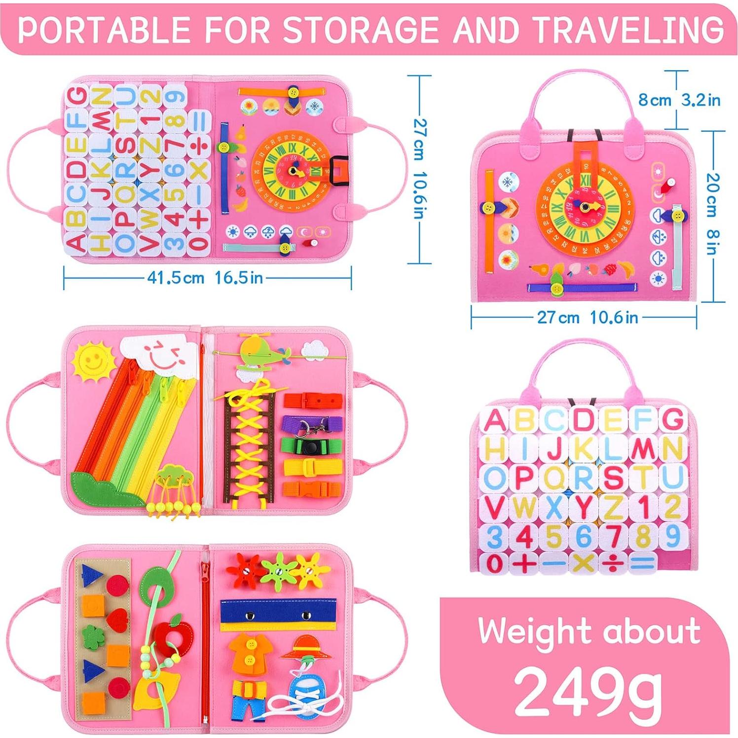 Tablero Ocupado TYRY.HU 25 en 1 Juguete Montessori Azul