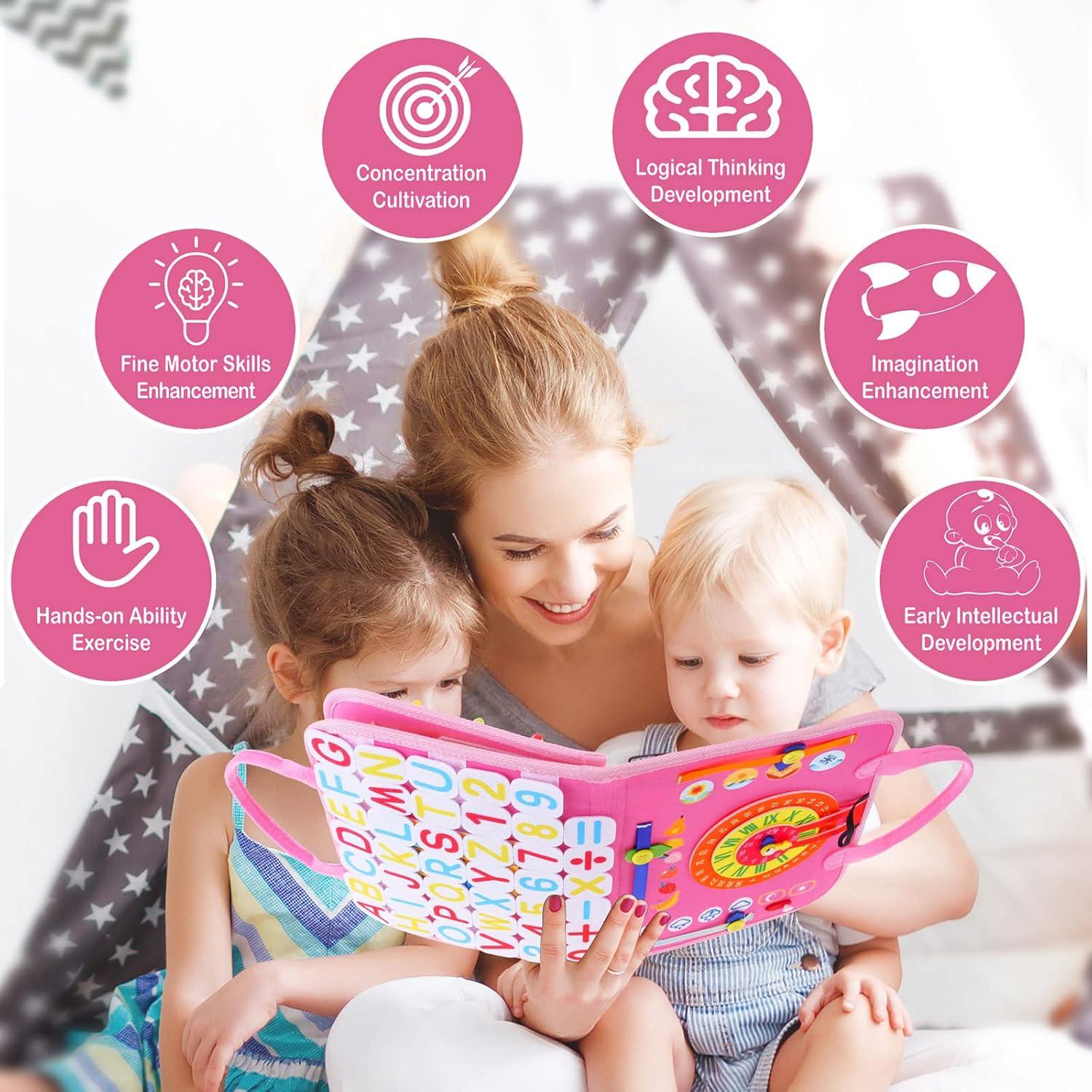 Tablero Ocupado TYRY.HU 25 en 1 Juguete Montessori Azul