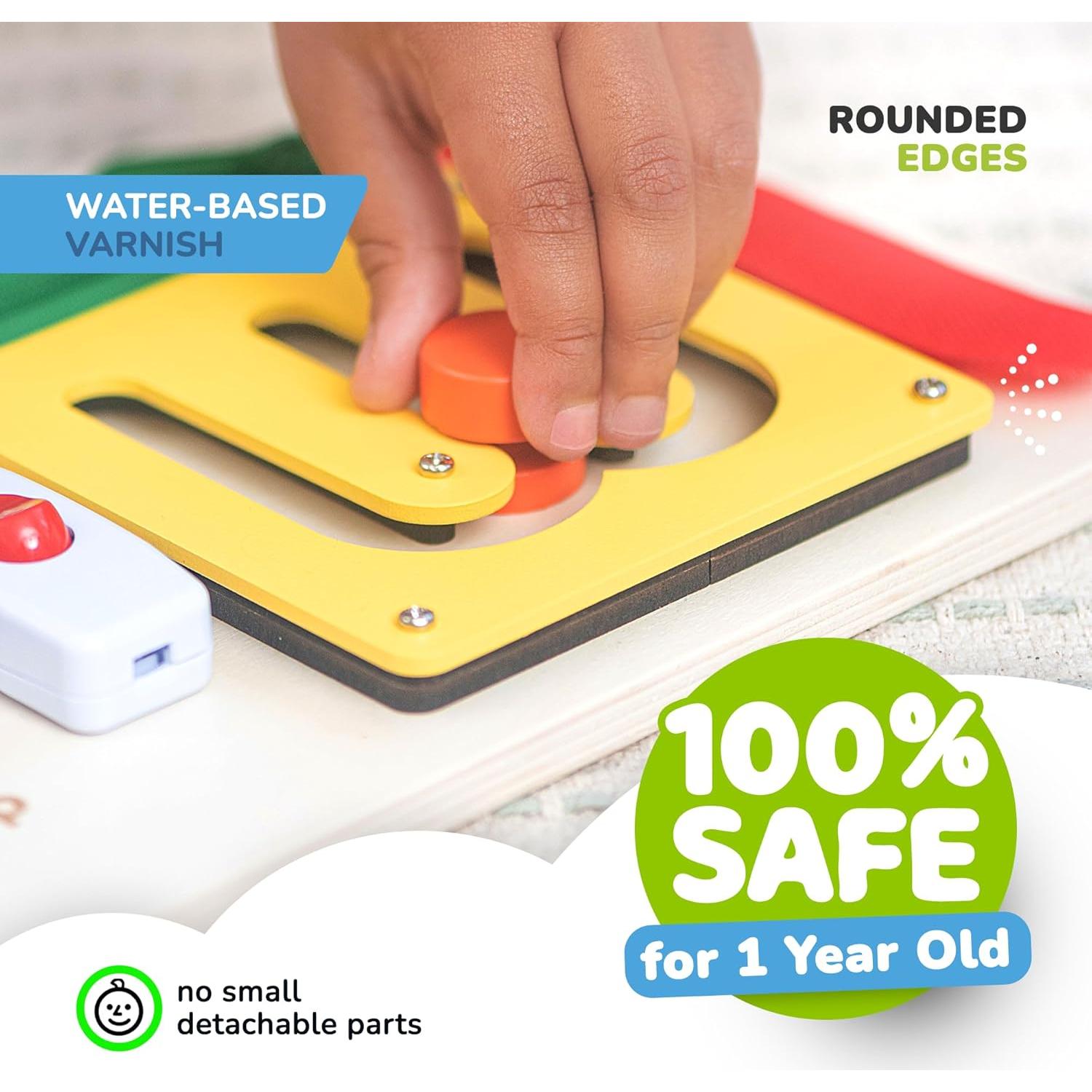 Tablero Ocupado Montessori deMoca para Bebés 1-3 Años