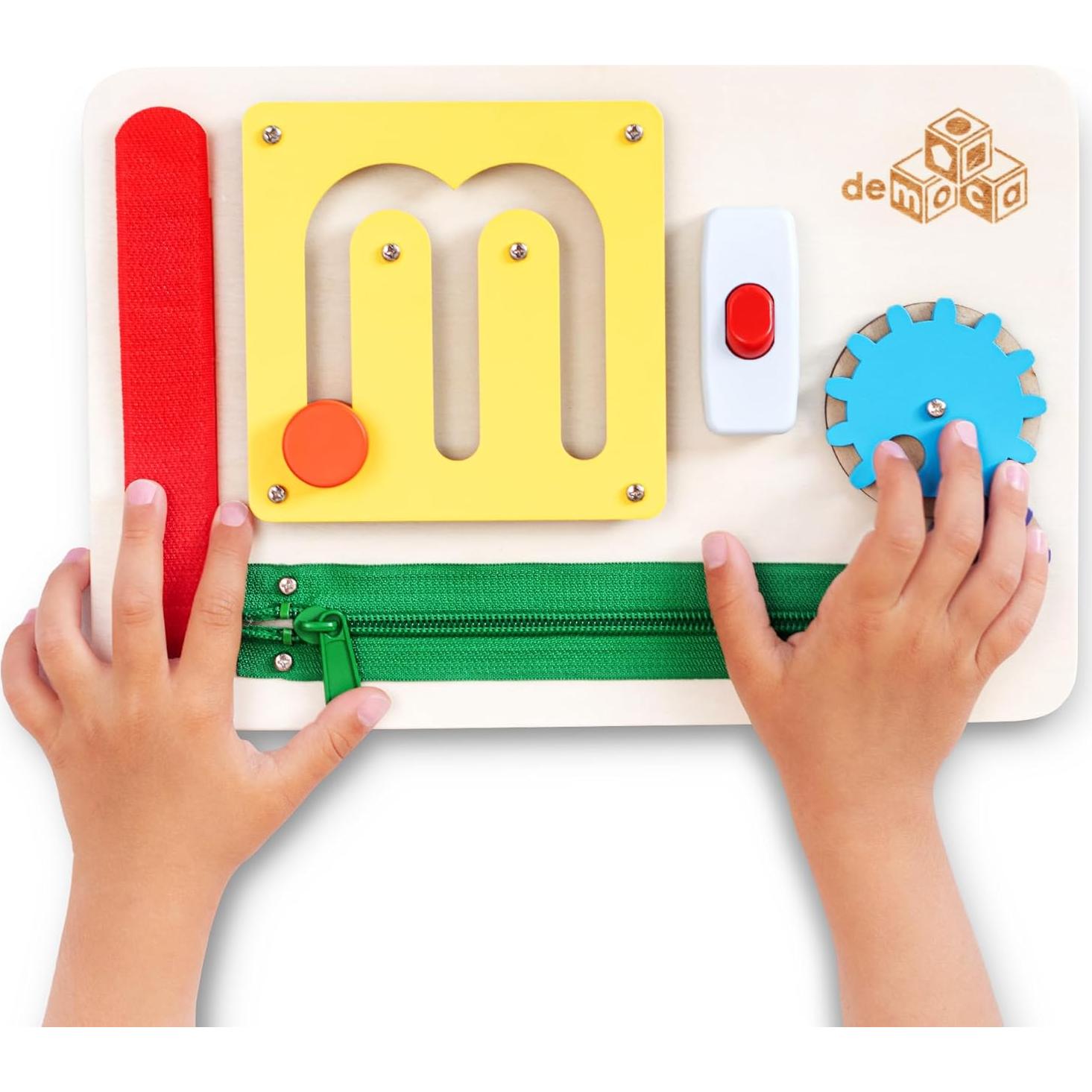 Tablero Ocupado Montessori deMoca para Bebés 1-3 Años