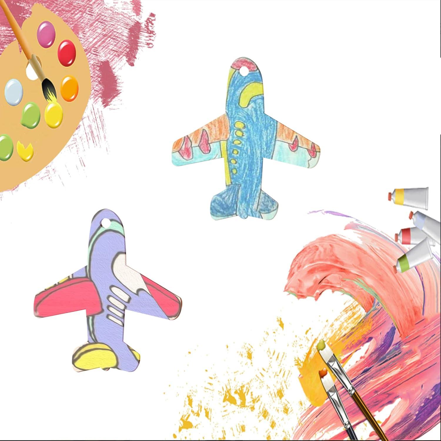 Adornos de Madera en Forma de Avión Lamantery 20 Piezas