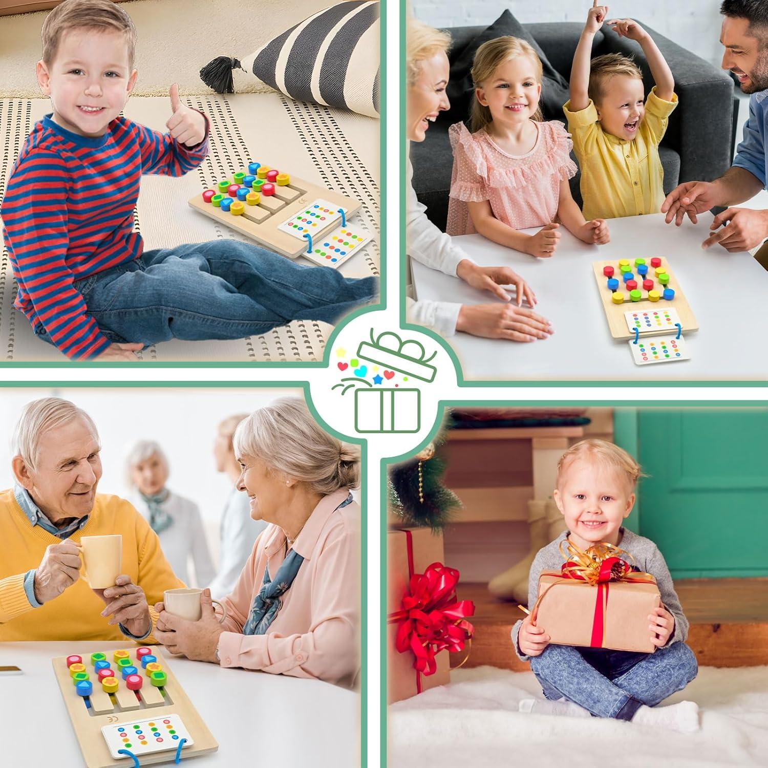 Rompecabezas Deslizante de Madera Montessori ZHX 22.9x15.5cm