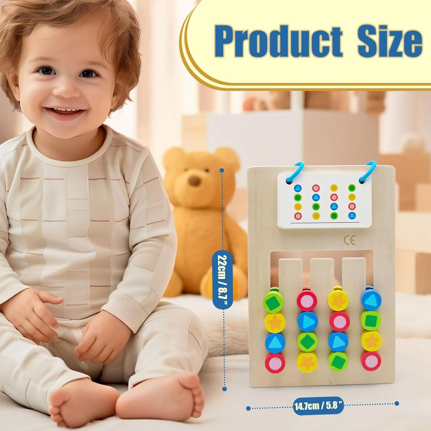 Rompecabezas Deslizante de Madera Montessori ZHX 22.9x15.5cm