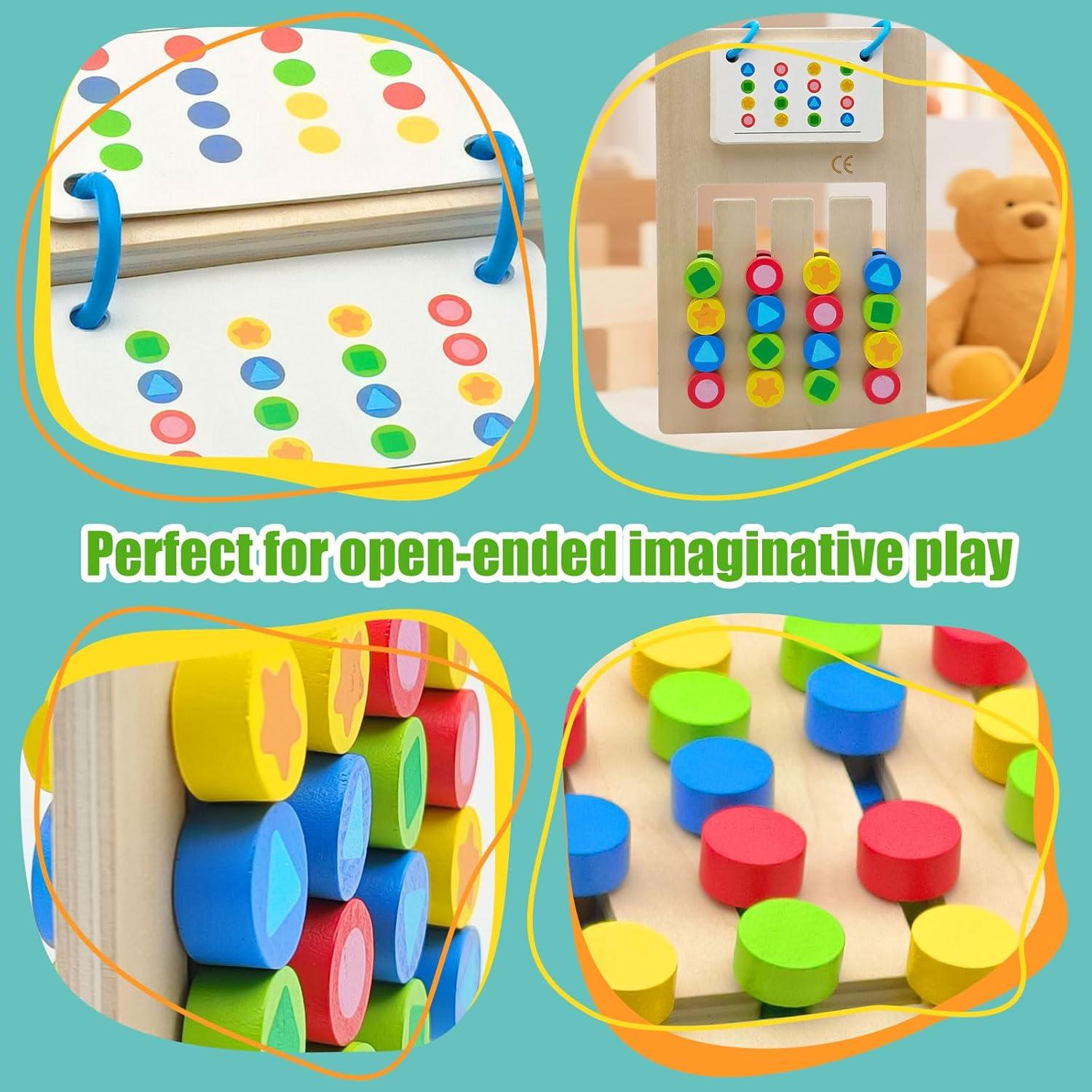 Rompecabezas Deslizante de Madera Montessori ZHX 22.9x15.5cm