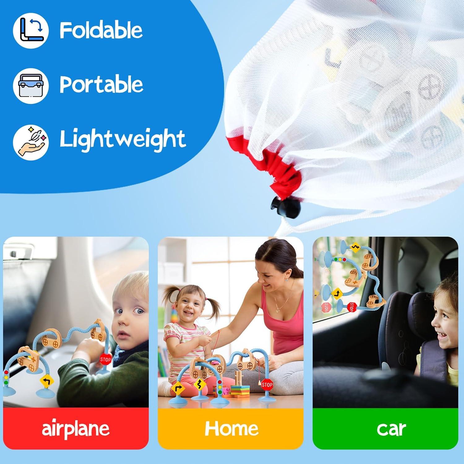 Juguete Sensorial con Ventosa para Bebés - Tráfico Azul